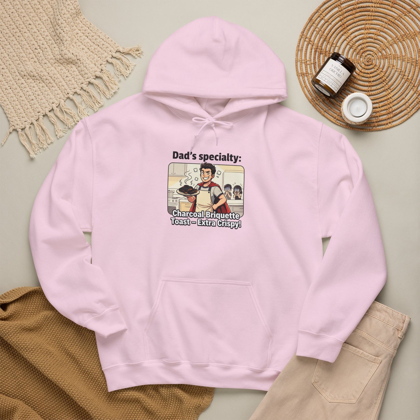 Dad’s Specialty: Charcoal Grilling Hooded Sweatshirt — Funny BBQ Dad Gift