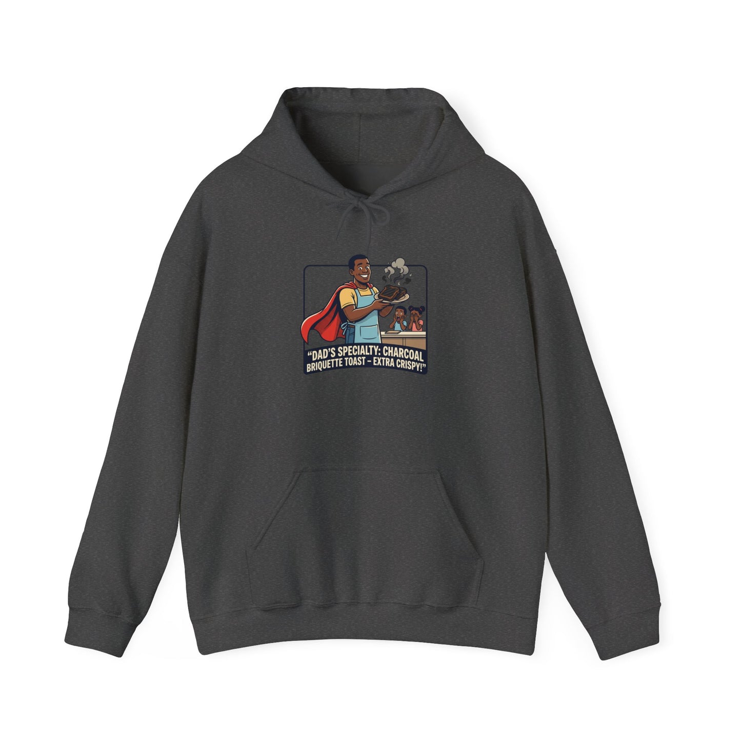 Hoodie — 'Dad's Specialty Charcoal Grilled Toast' Retro BBQ Chef Graphic