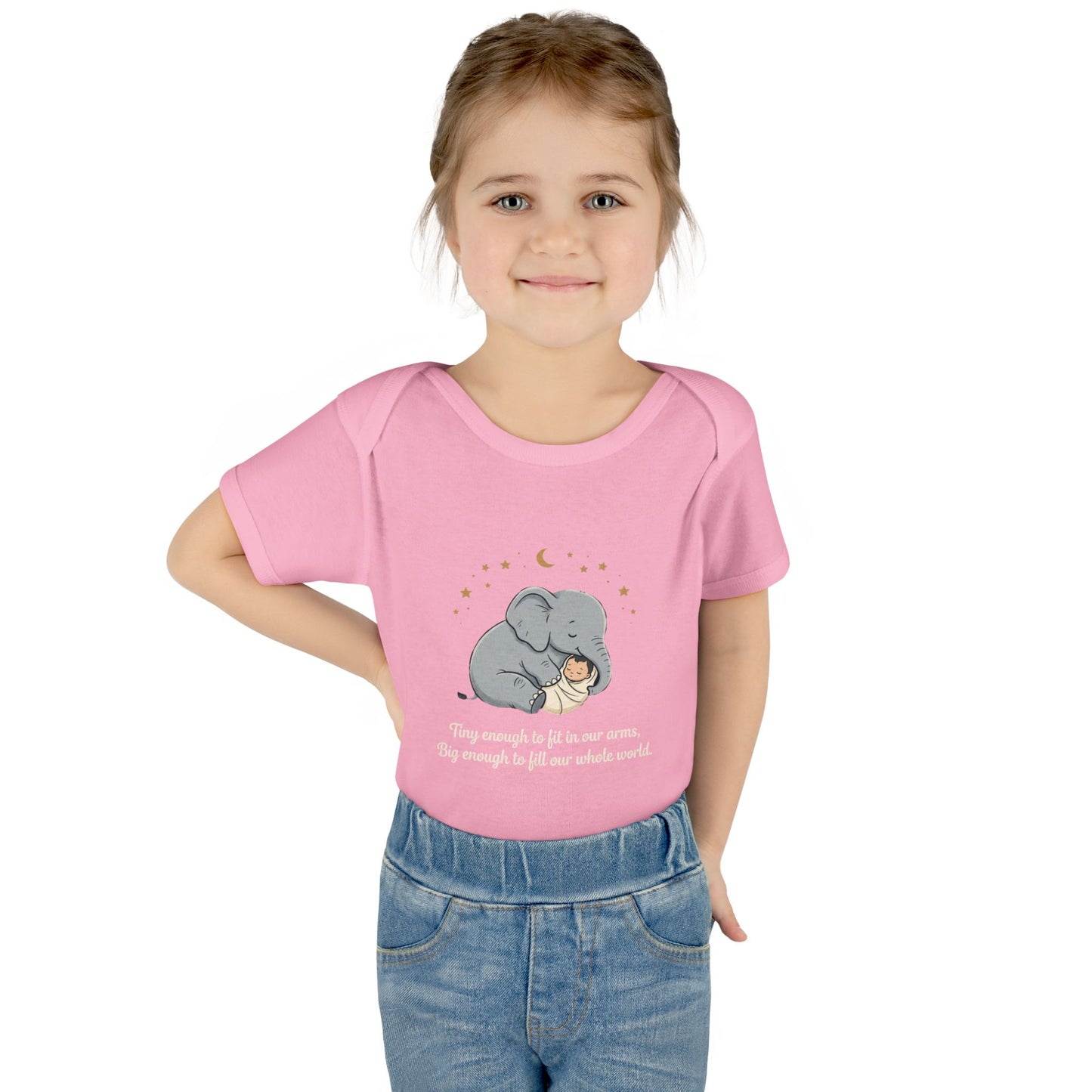 Elephant & Baby Nighttime Infant Bodysuit — Cute Nursery Sleepwear