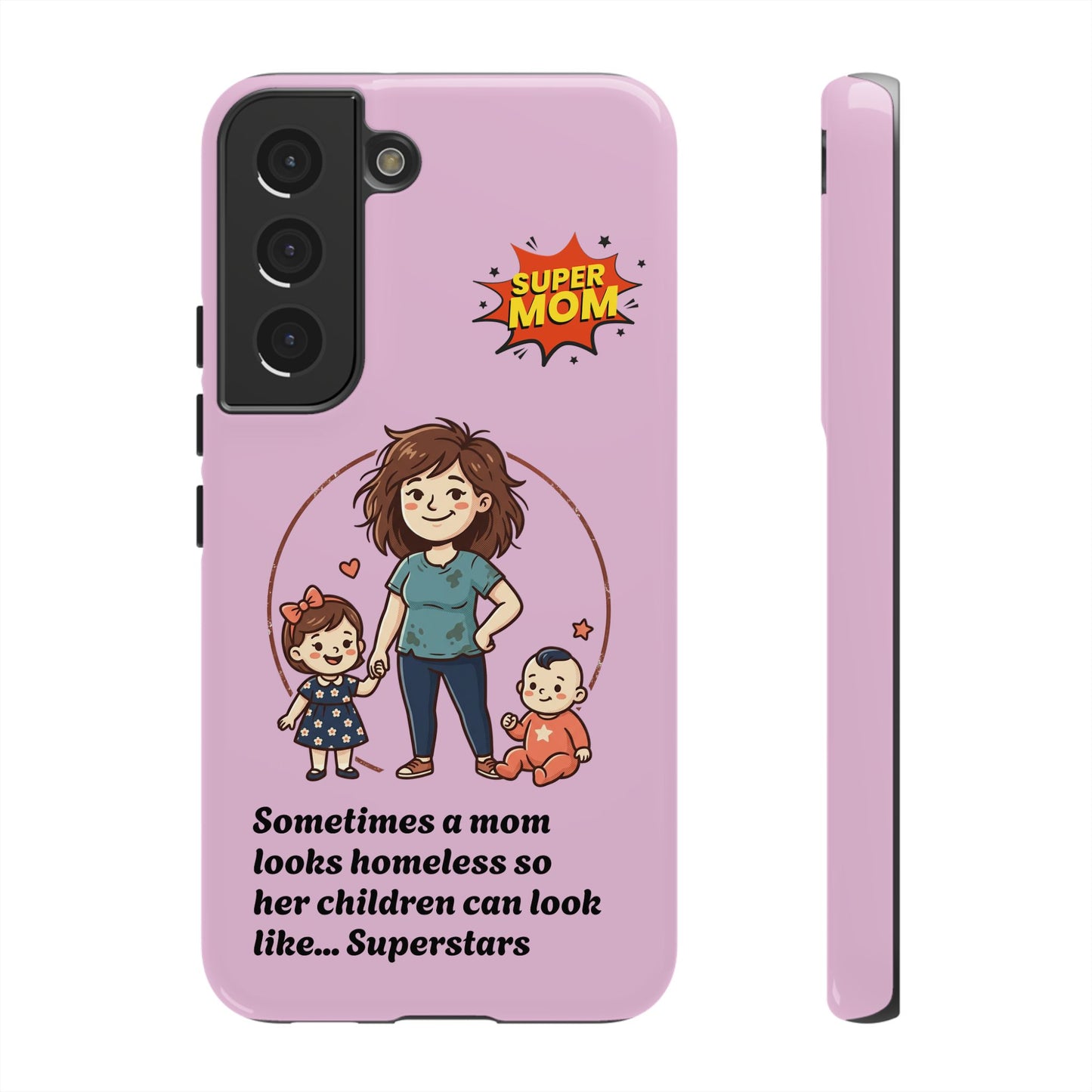 Super Mom Phone Case | Pink Phone Case, Mom Quote