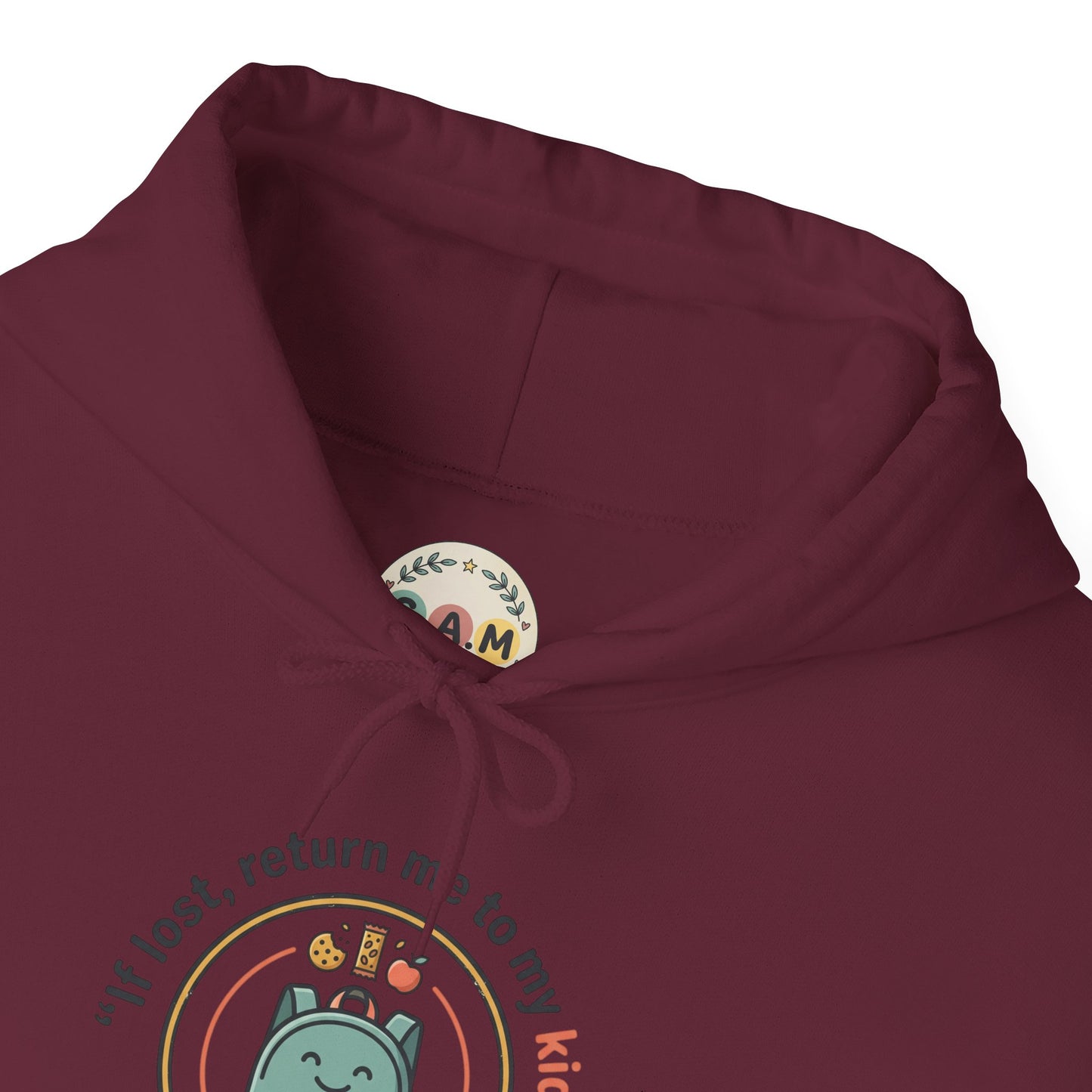 Hoodie — "If Lost, Return Me to My Kids (They need snacks)" Cute Kawaii Backpack Graphic