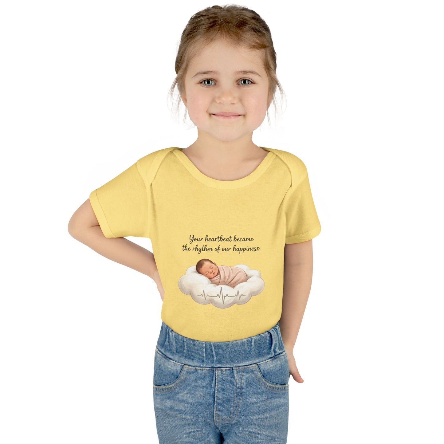 Infant Bodysuit — "Your heartbeat became the rhythm of our happiness" Newborn Baby Gift