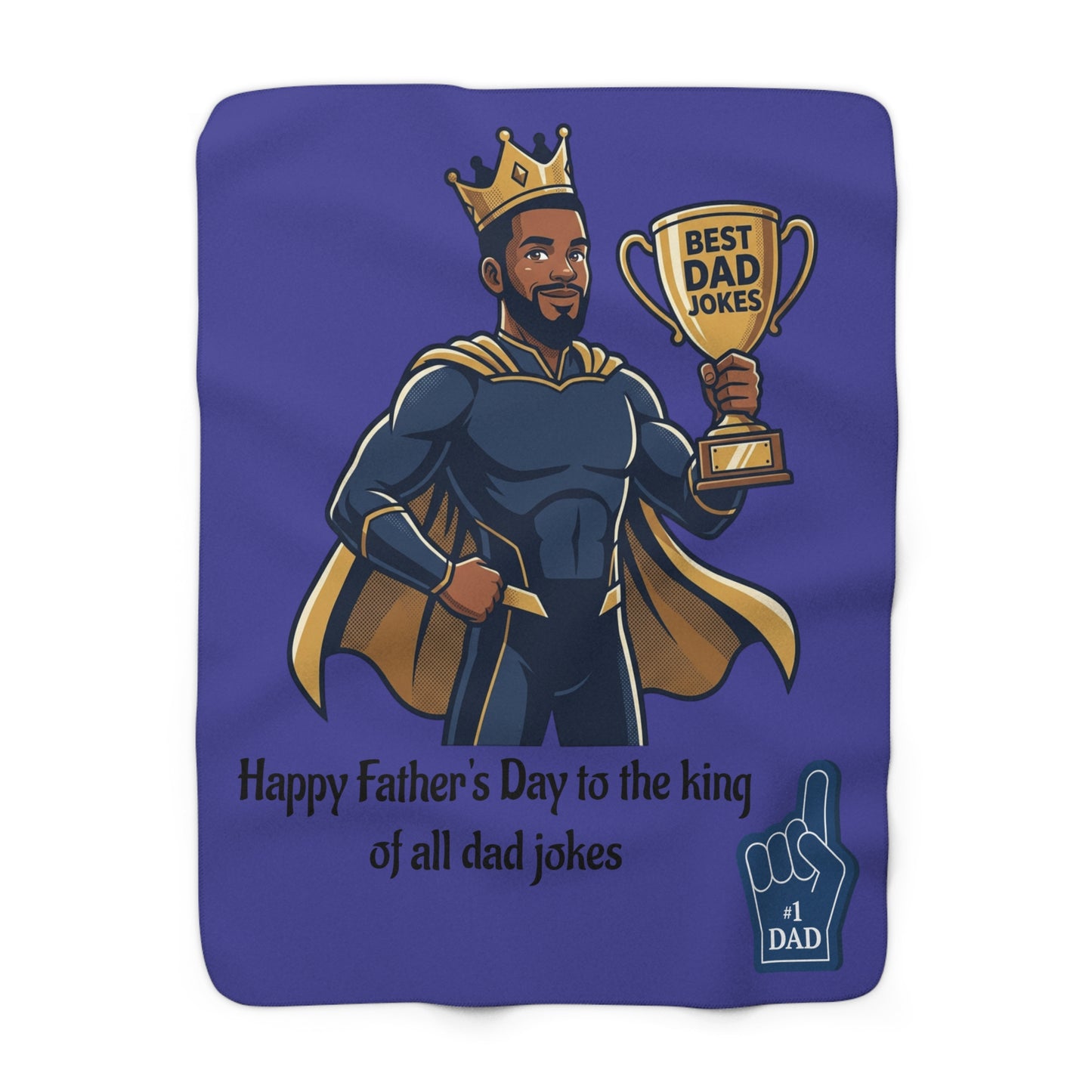 Dad Fleece Blanket | dad quote, illustration