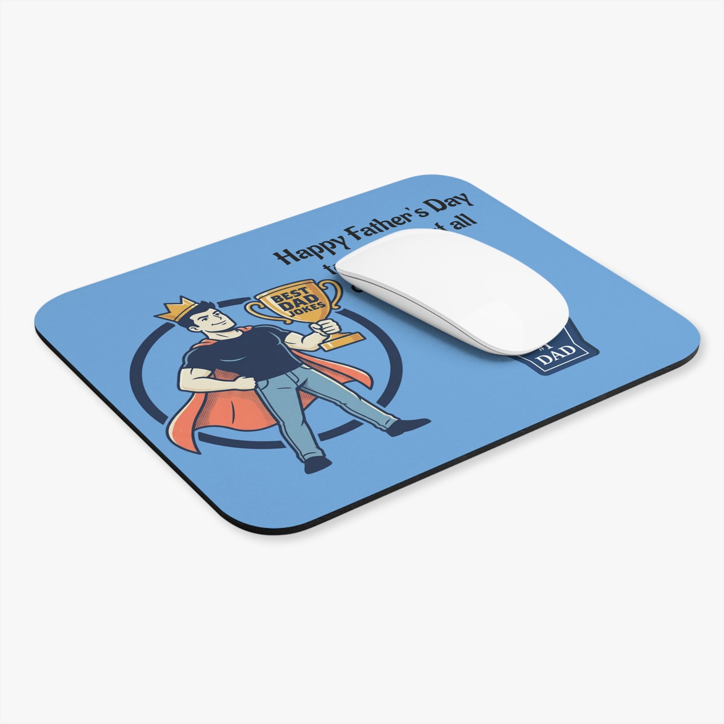 King of Dad Jokes Mouse Pad | Happy Fathers Day #1 Dad Design
