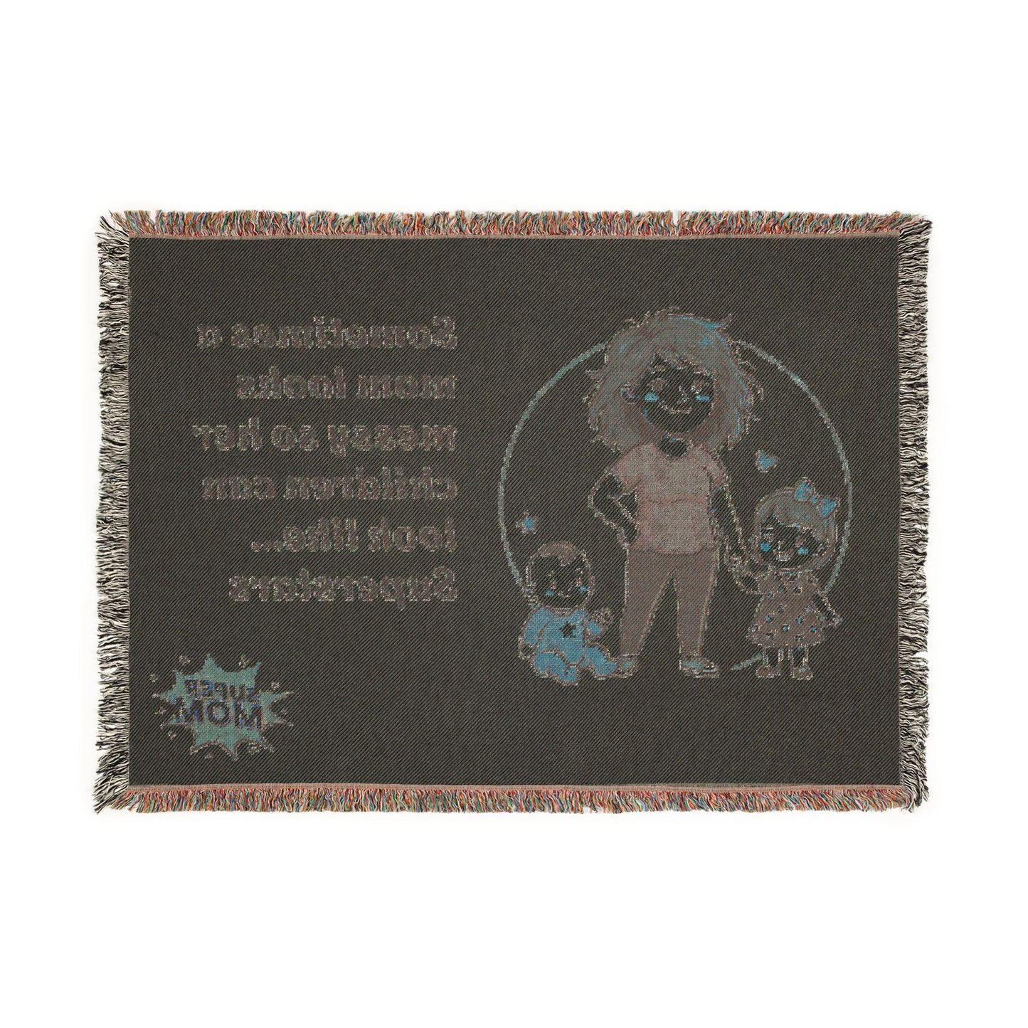 Super Mom Woven Blanket