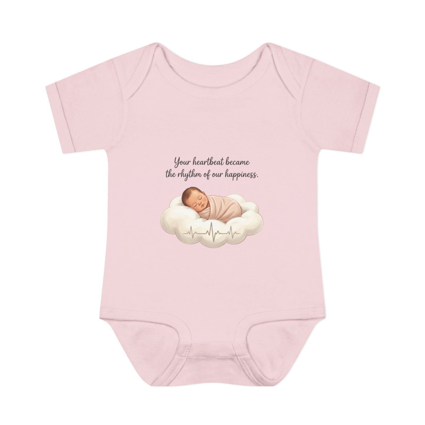 Infant Bodysuit — "Your heartbeat became the rhythm of our happiness" Newborn Baby Gift
