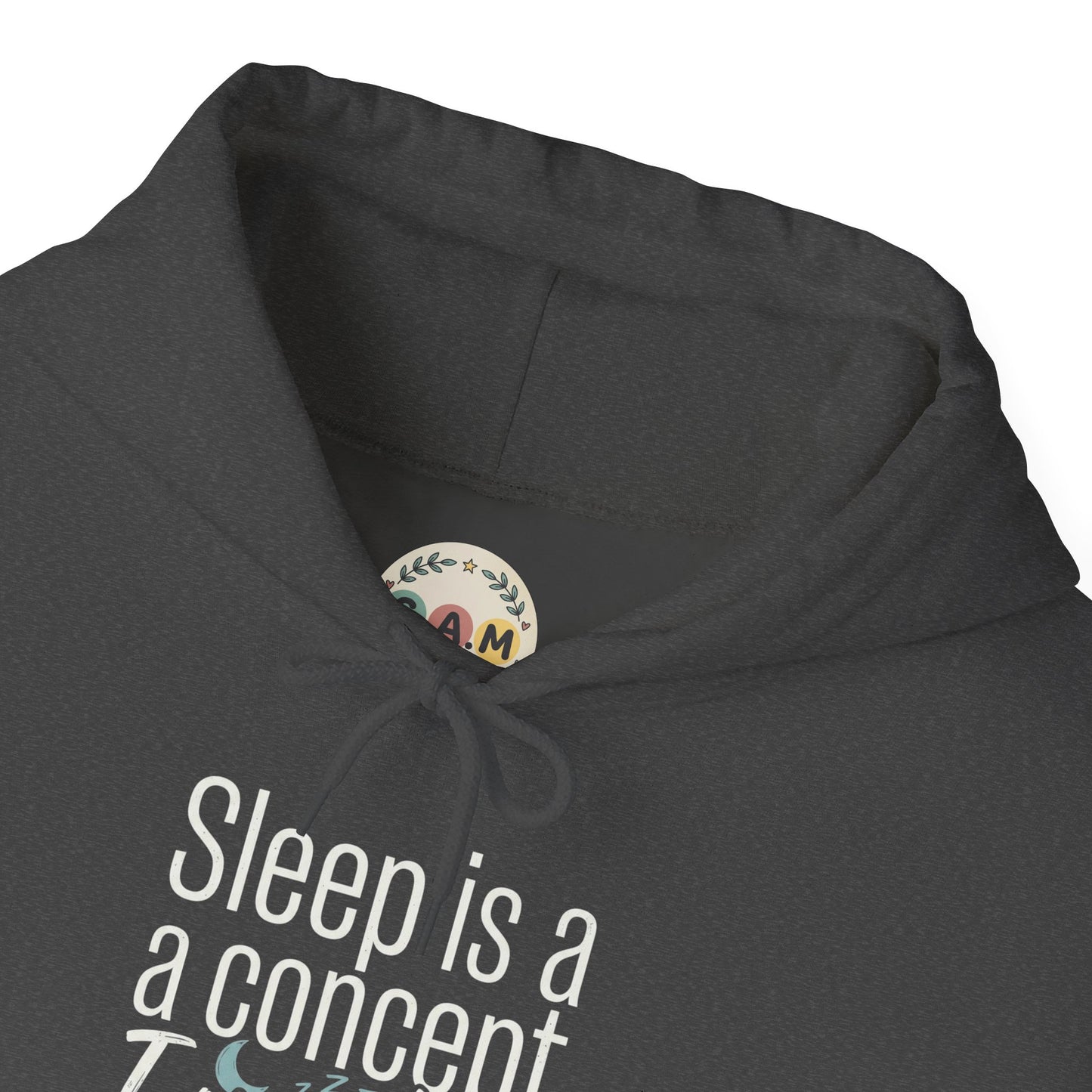 Sleep Is a Concept Hoodie – Funny Insomnia Quote Pullover
