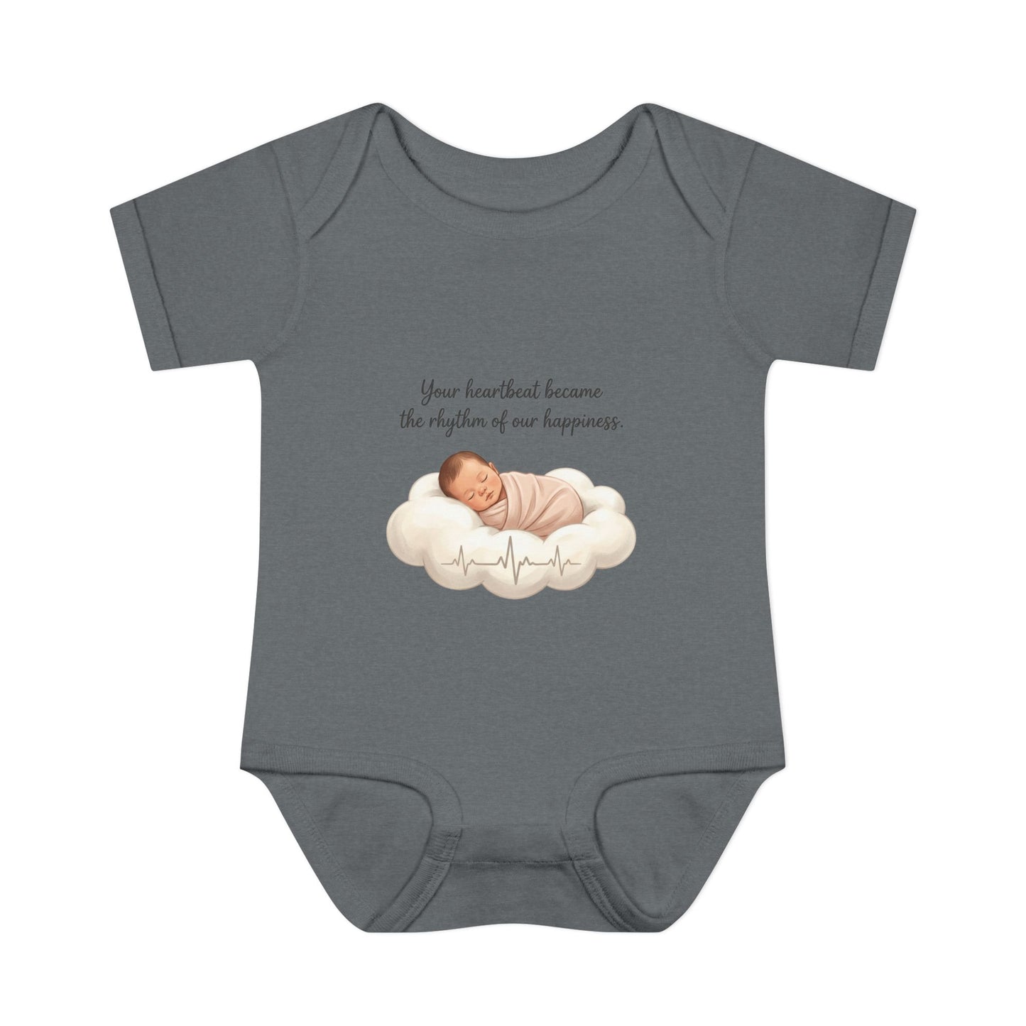 Infant Bodysuit — "Your heartbeat became the rhythm of our happiness" Newborn Baby Gift