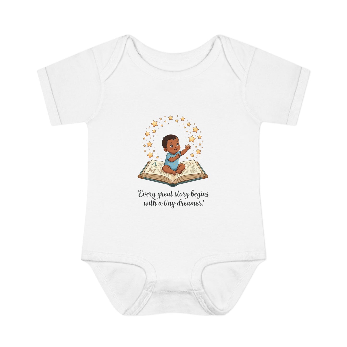 Baby Bodysuit - "Every Great Story Begins with a Tiny Dreamer" Illustrated Infant Onesie