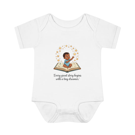Baby Bodysuit - "Every Great Story Begins with a Tiny Dreamer" Illustrated Infant Onesie