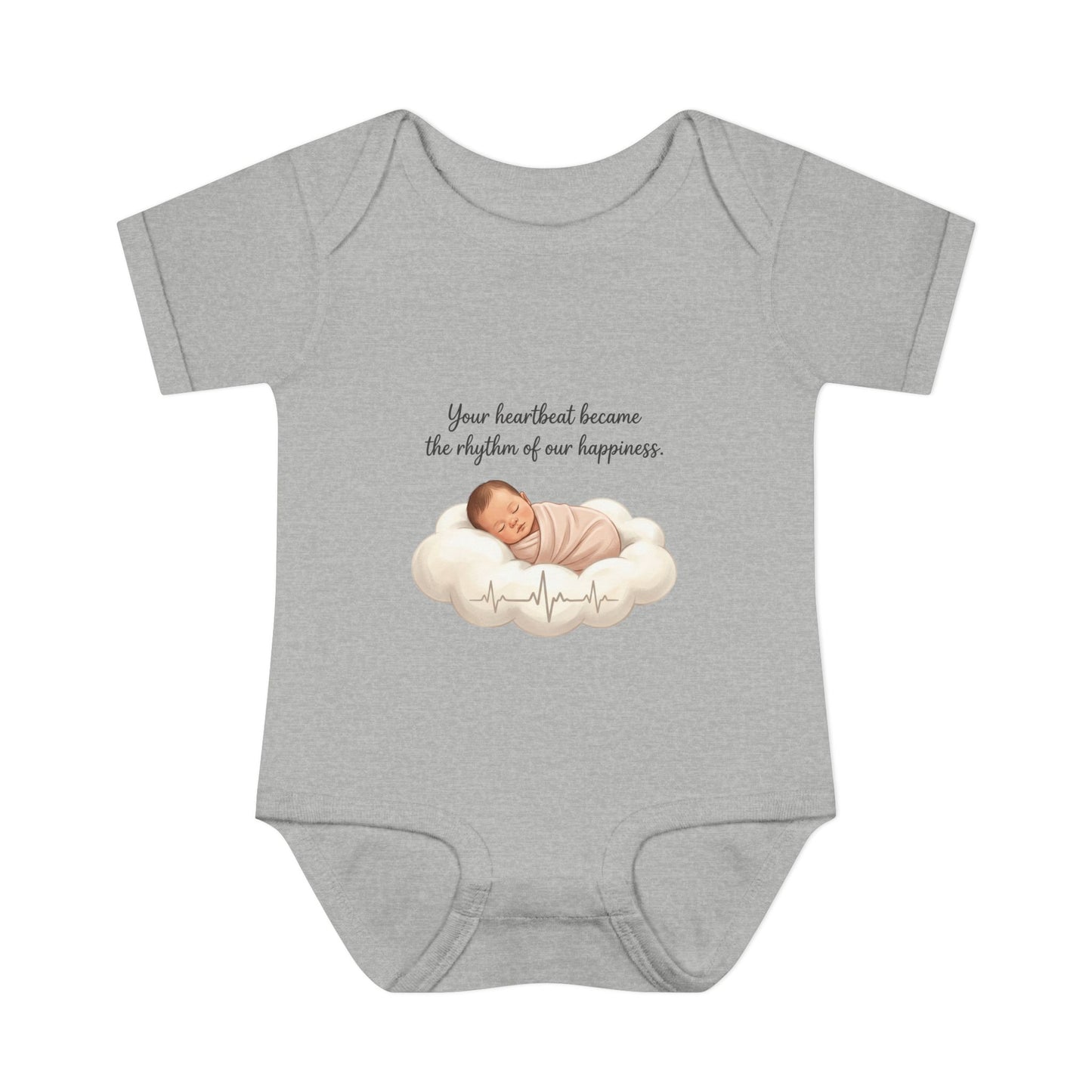 Infant Bodysuit — "Your heartbeat became the rhythm of our happiness" Newborn Baby Gift