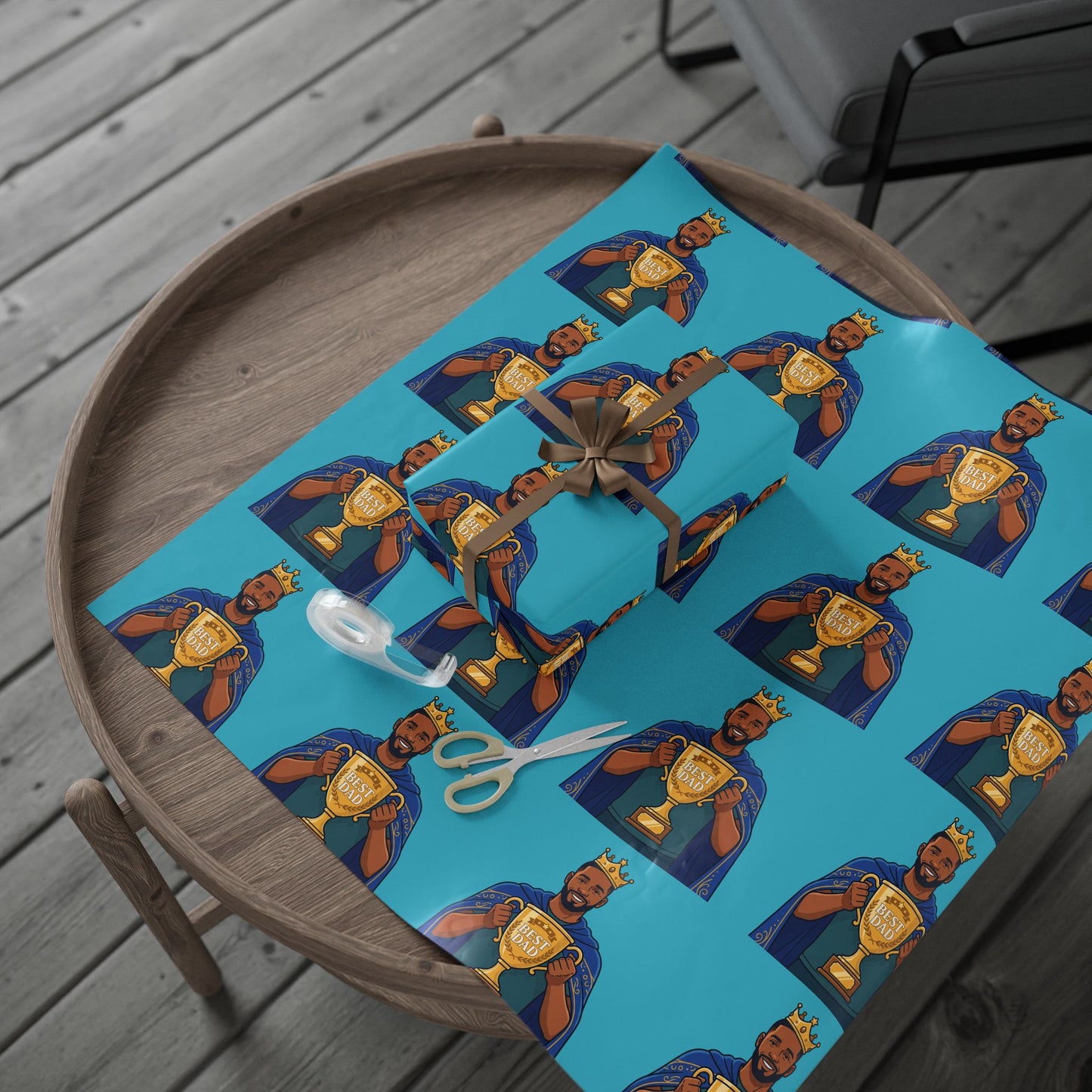 Best Dad Ever Superhero Wrapping Paper — Father's Day Gift Wrap