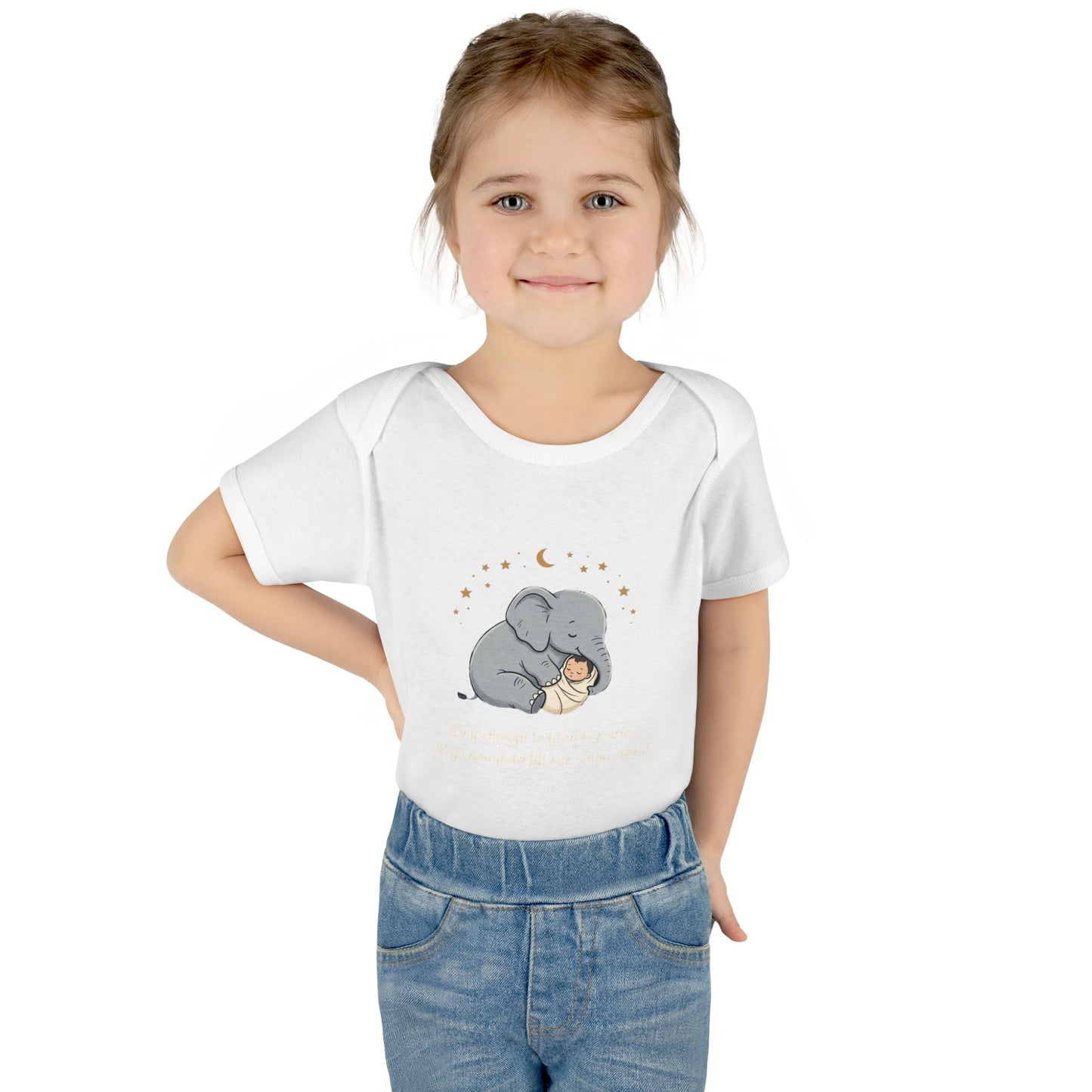 Elephant & Baby Nighttime Infant Bodysuit — Cute Nursery Sleepwear