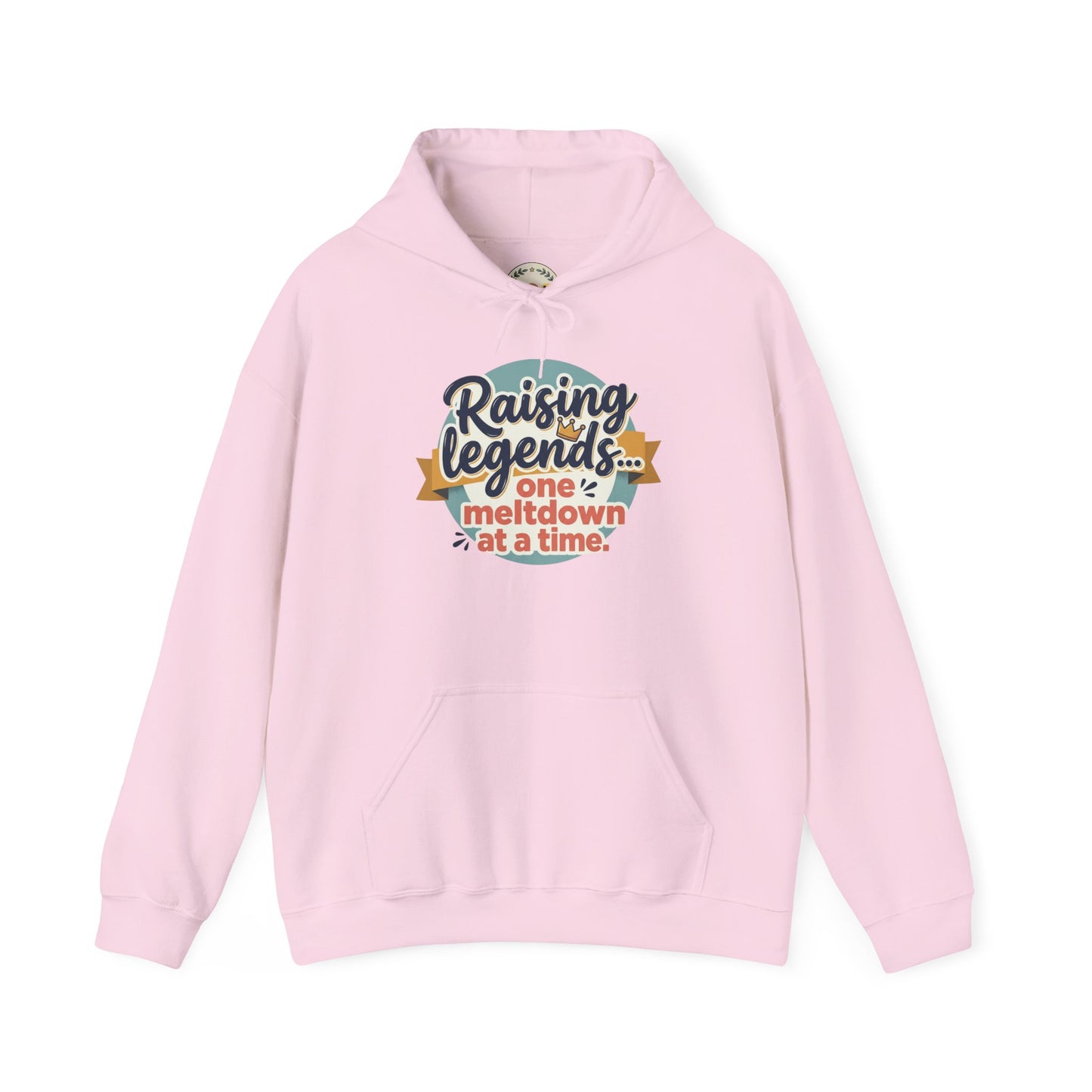 Hoodie — "Raising Legends... one meltdown at a time" Retro Parenthood Sweatshirt