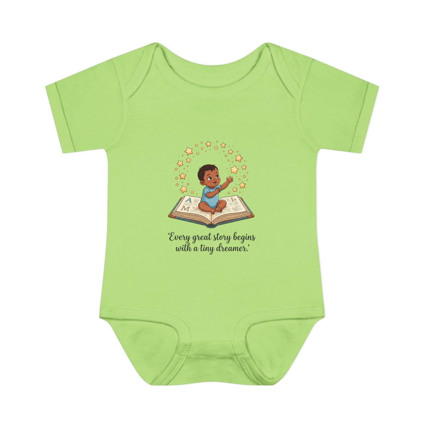 Baby Bodysuit - "Every Great Story Begins with a Tiny Dreamer" Illustrated Infant Onesie