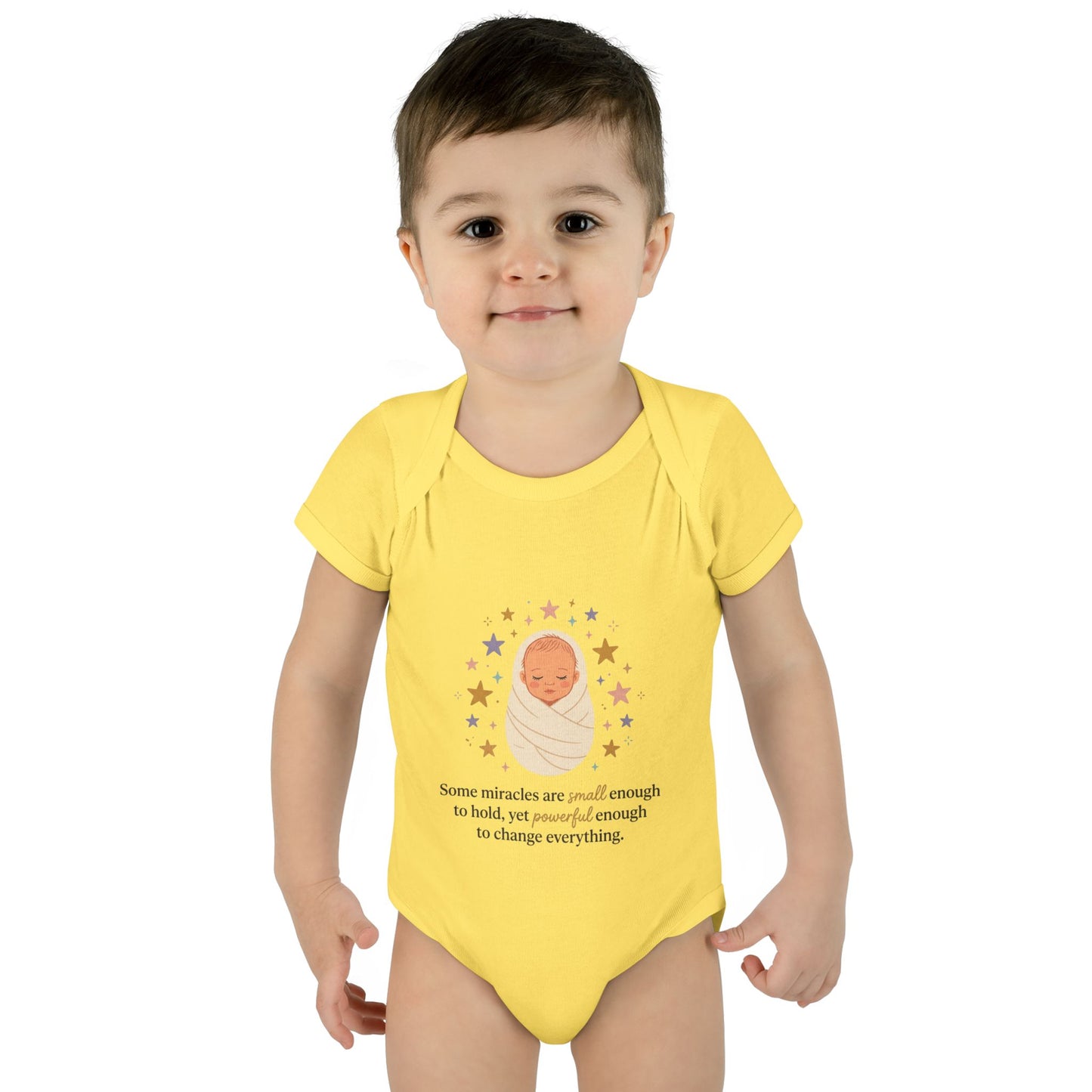 Newborn Swaddle Baby Bodysuit – "Some miracles are small enough to hold"