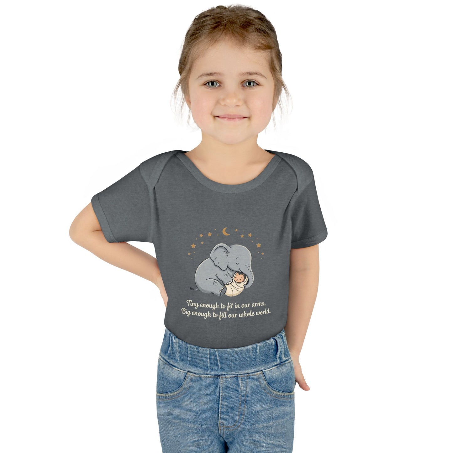 Elephant & Baby Nighttime Infant Bodysuit — Cute Nursery Sleepwear