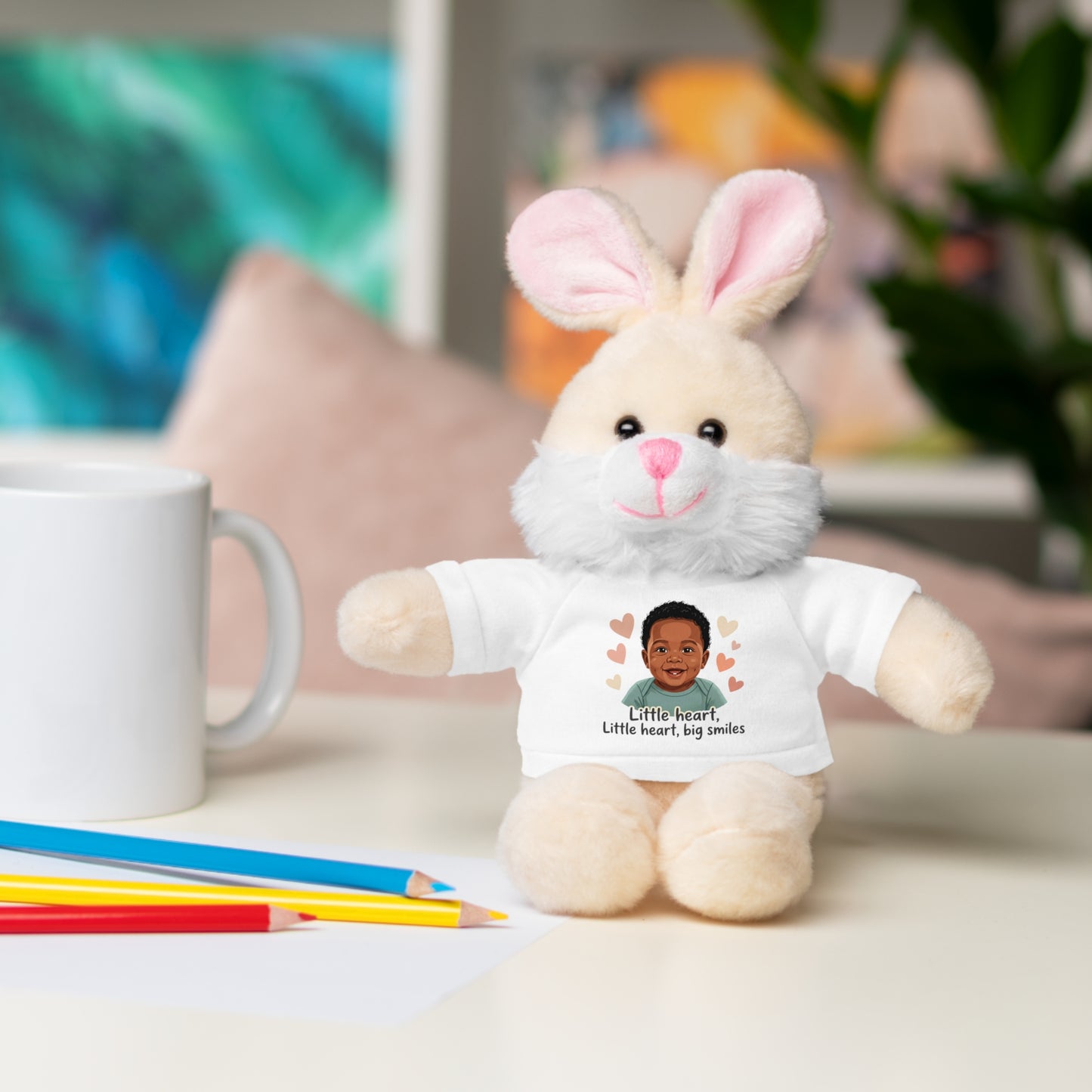 Baby Boy Stuffies with 'Little loved, big smile' Tee