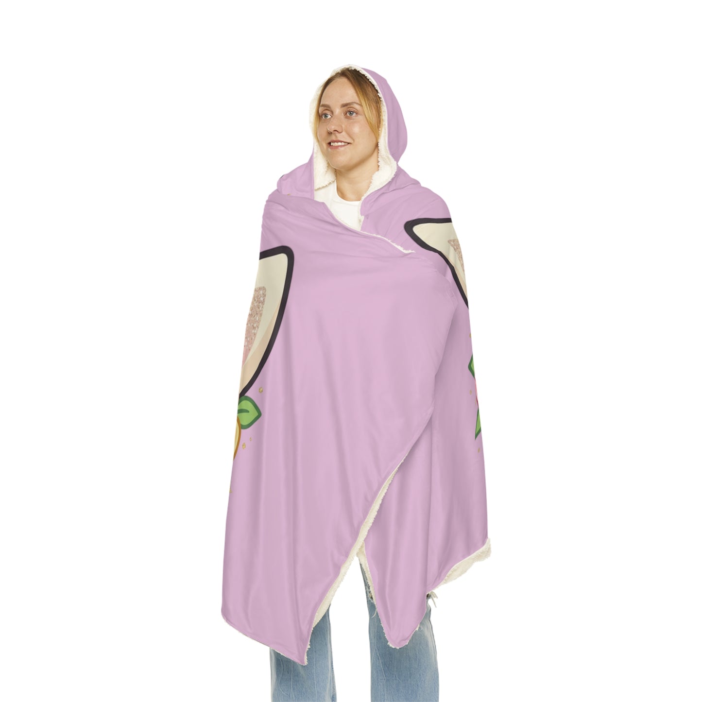 Unicorn Floral Hooded Snuggle Blanket — Pink Cozy Throw for Kids & Teens