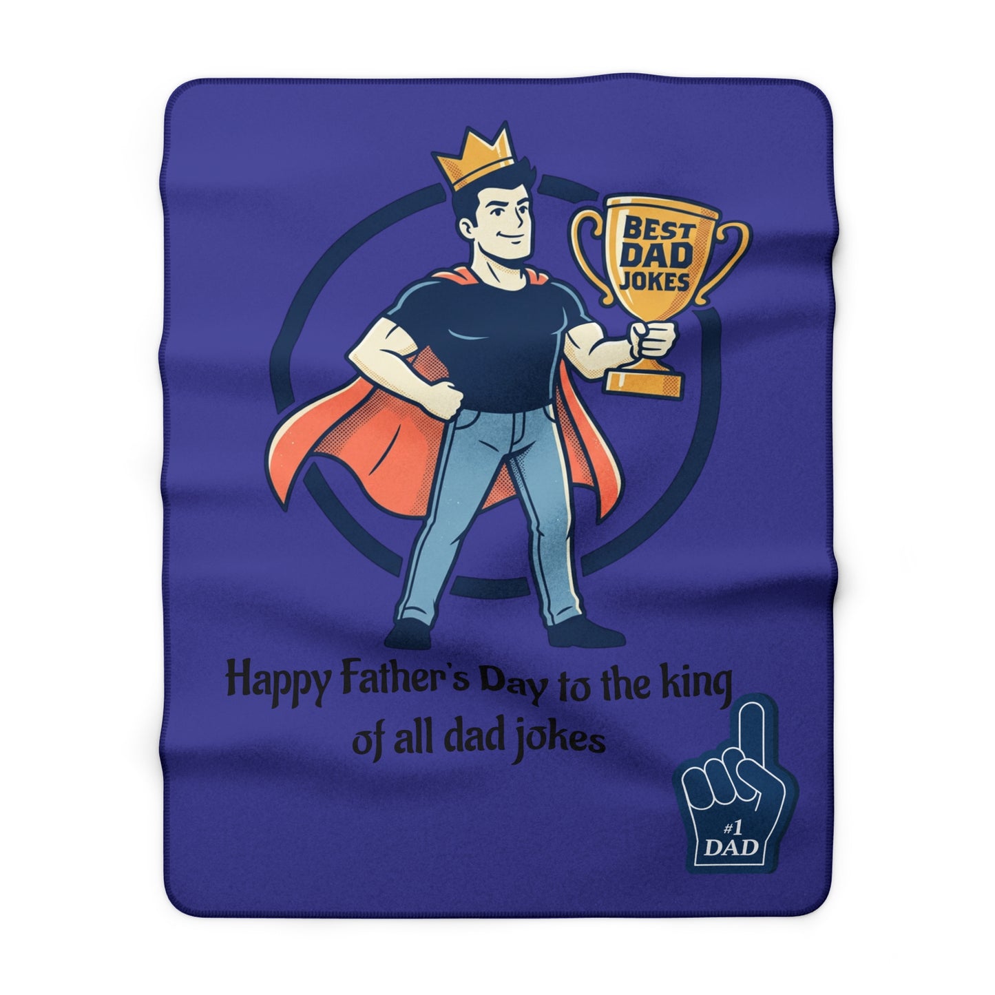 Dad Fleece Blanket | dad quote, illustration