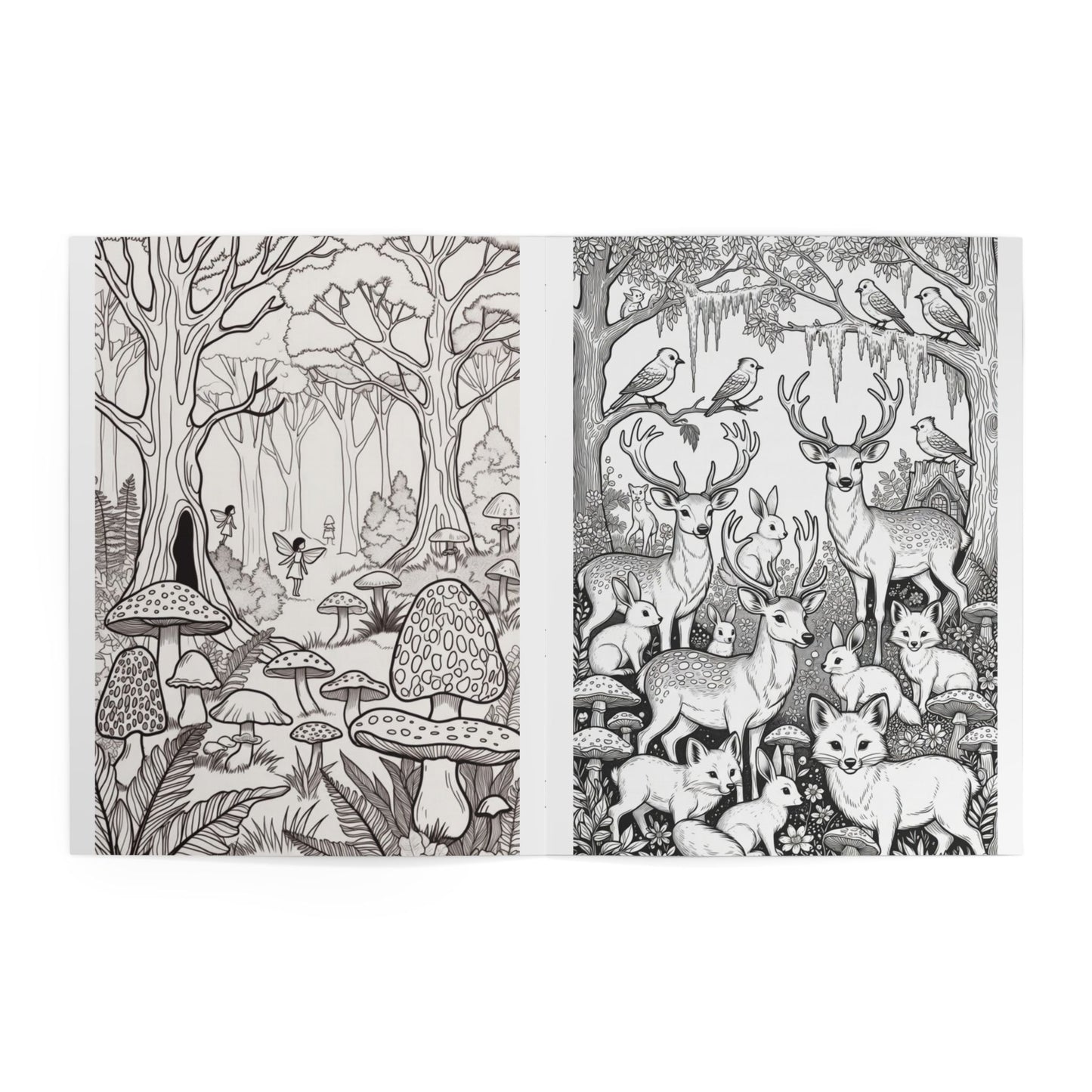 Enchanted Forest Magic Coloring Book — 24 Magical Creatures Coloring Pages
