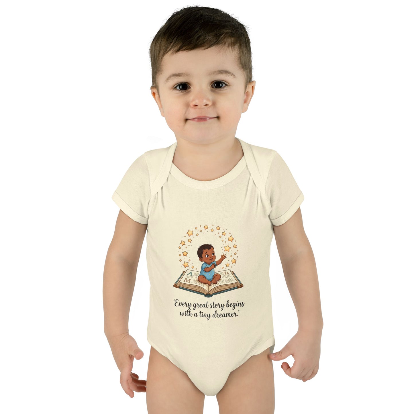 Baby Bodysuit - "Every Great Story Begins with a Tiny Dreamer" Illustrated Infant Onesie