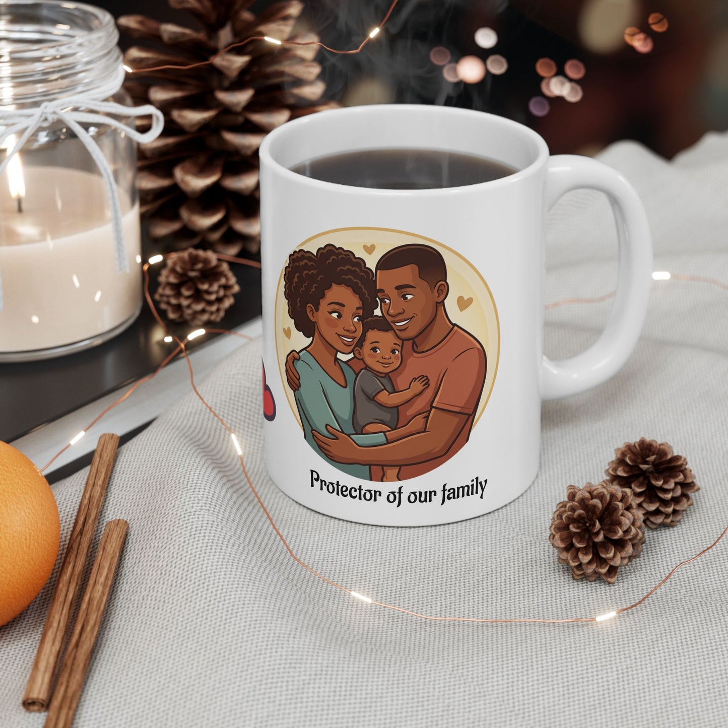 Heartfelt Dad Coffee Mug — Ceramic Mug with Loving Hearts (11oz & 15oz)