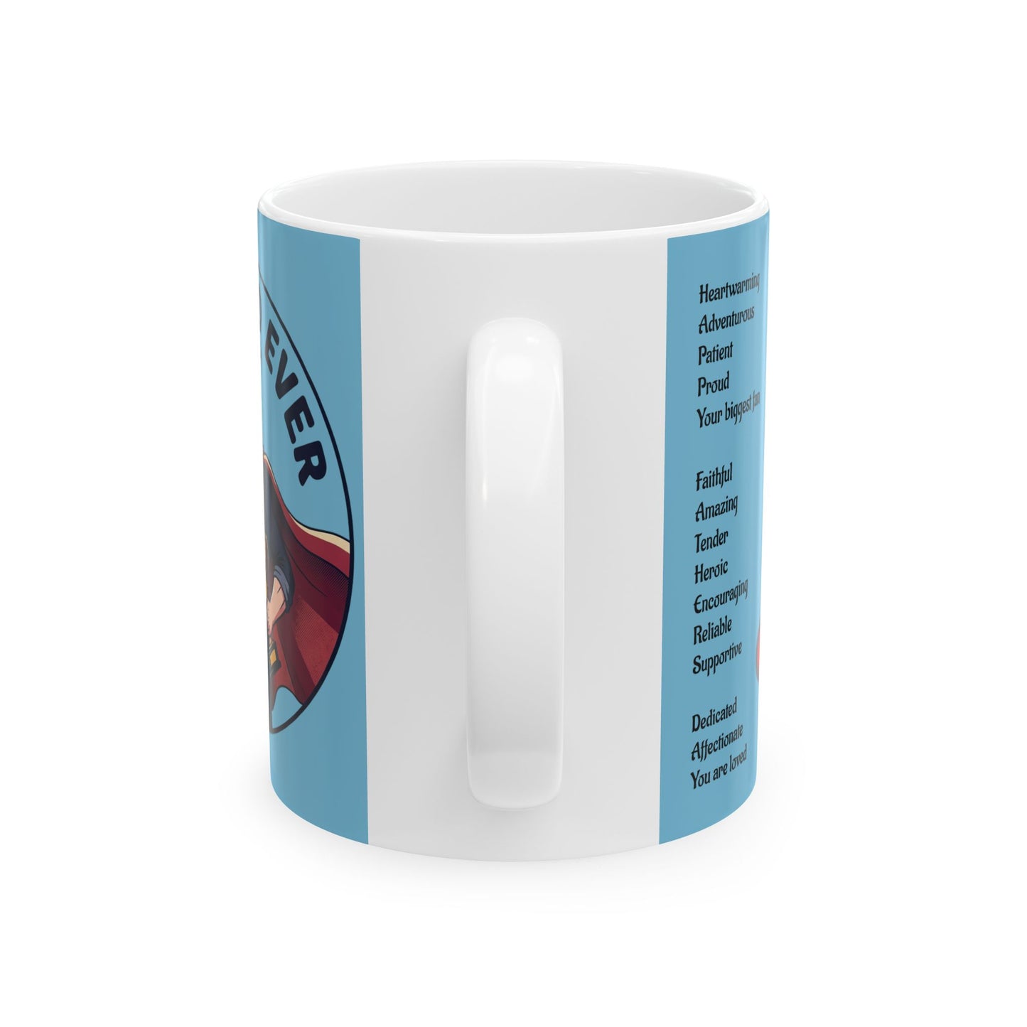 Best Dad Ever Ceramic Mug — Heart Pattern 11oz & 15oz Gift for Father’s Day