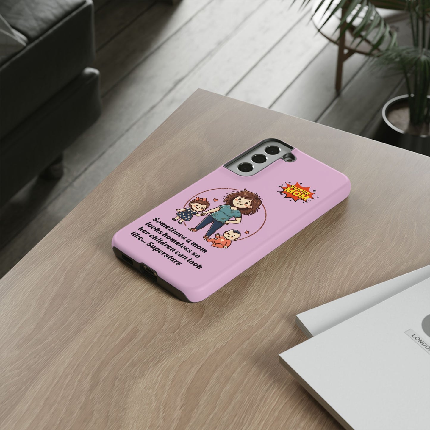 Super Mom Phone Case | Pink Phone Case, Mom Quote