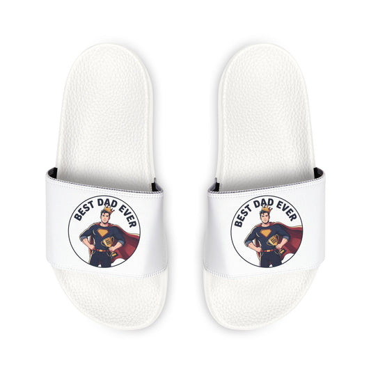 Slide Sandals — Best dad Graphic Removable-Strap Pool Slides