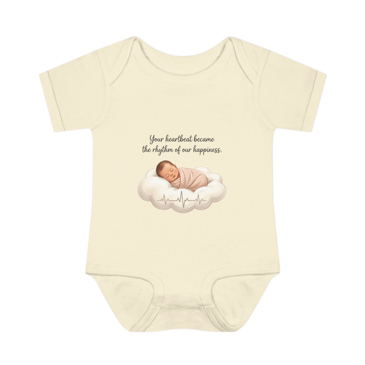 Infant Bodysuit — "Your heartbeat became the rhythm of our happiness" Newborn Baby Gift