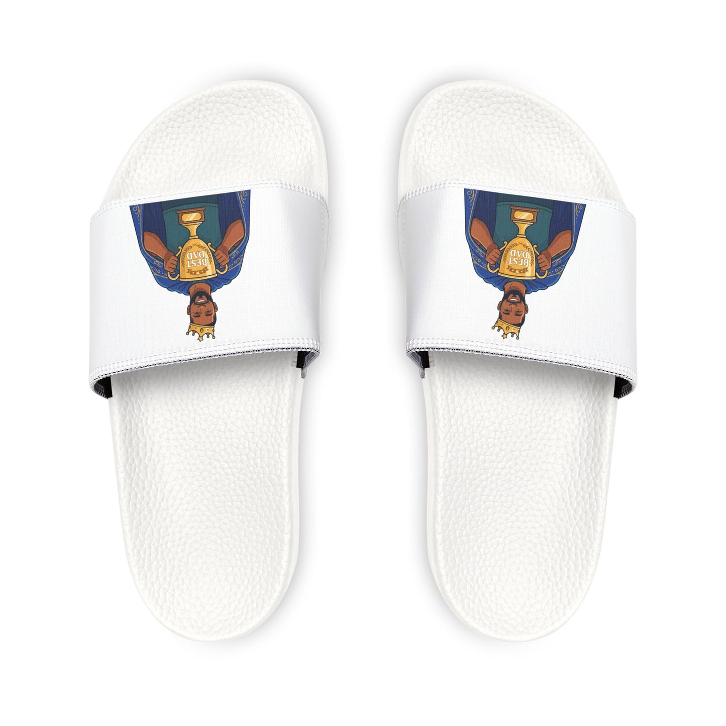 Slide Sandals — Best dad Graphic Removable-Strap Pool Slides