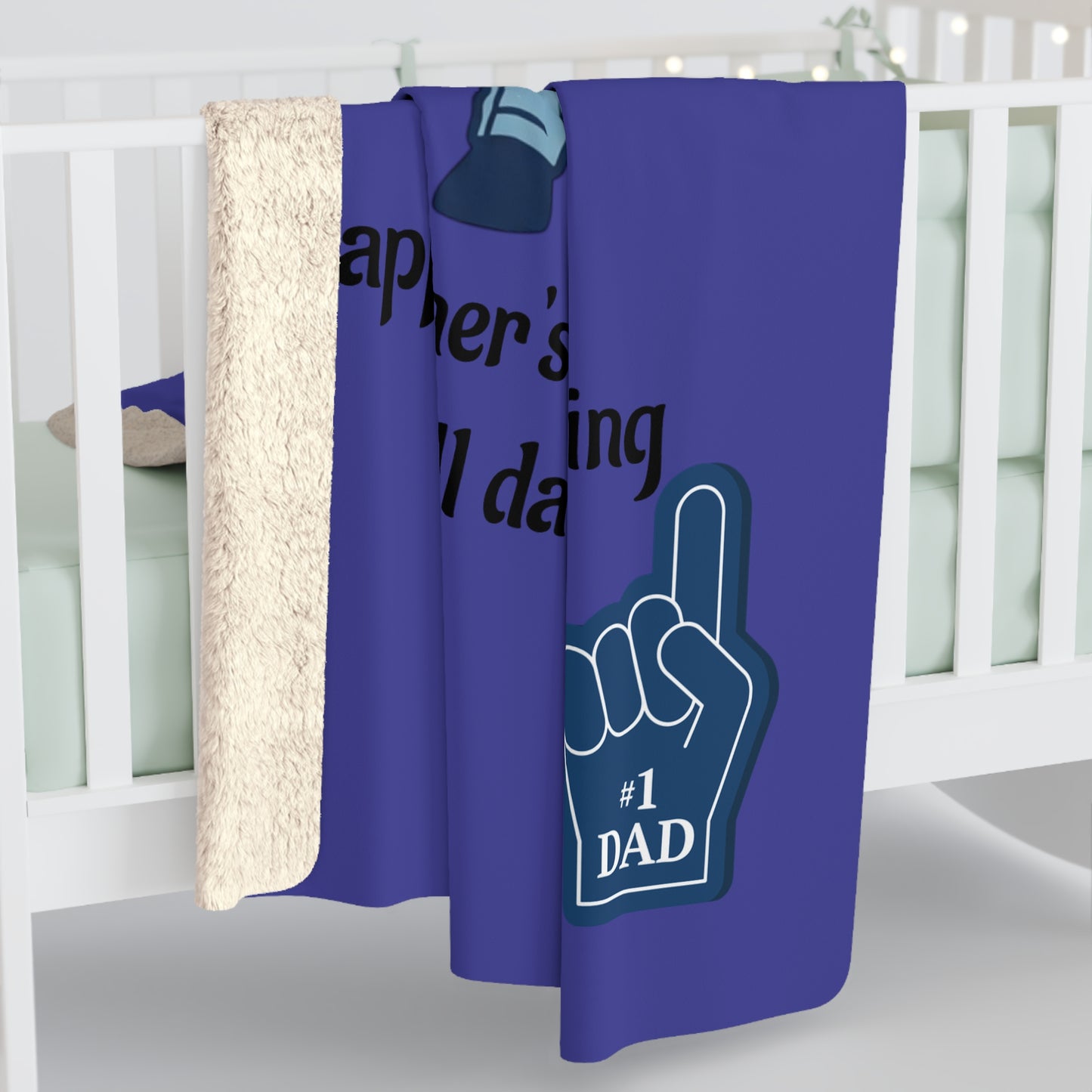 Dad Fleece Blanket | dad quote, illustration