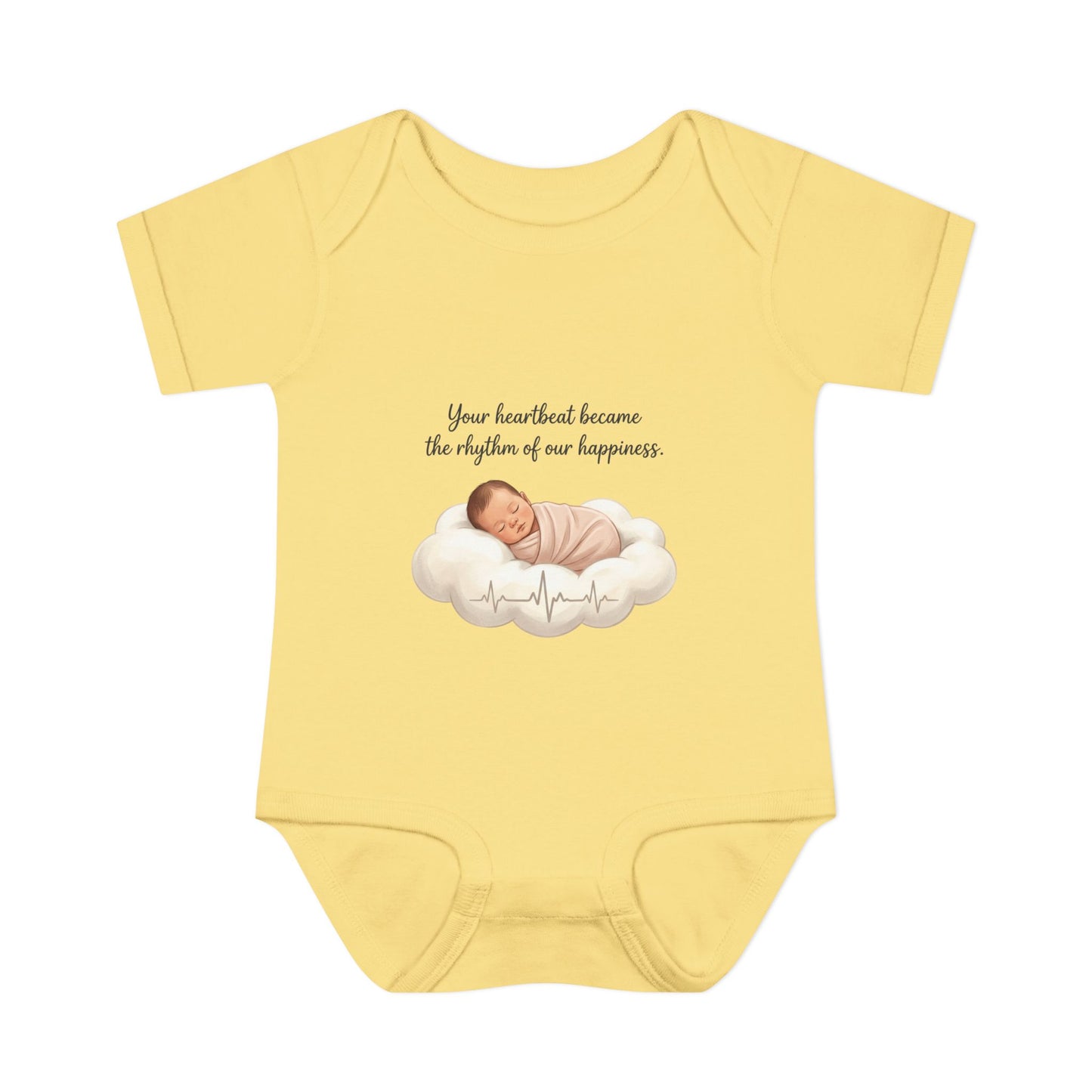 Infant Bodysuit — "Your heartbeat became the rhythm of our happiness" Newborn Baby Gift