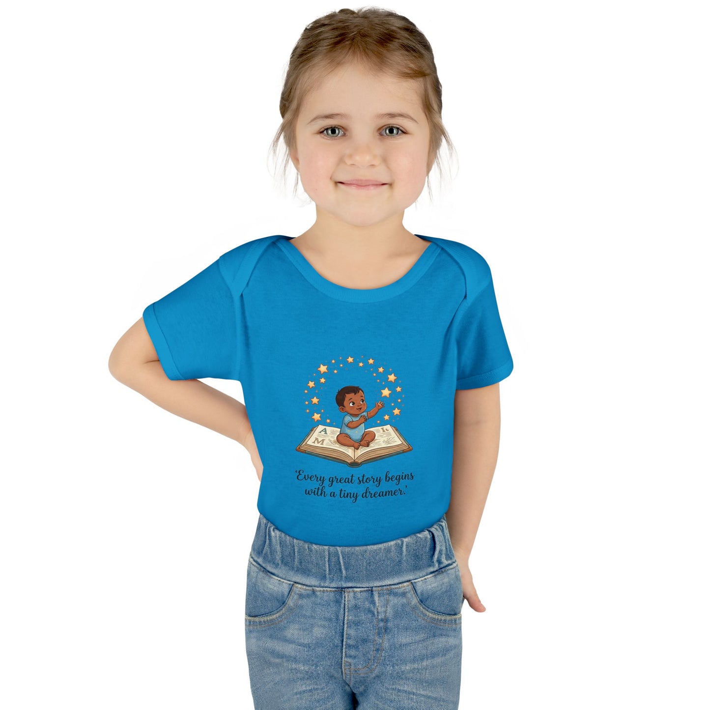 Baby Bodysuit - "Every Great Story Begins with a Tiny Dreamer" Illustrated Infant Onesie