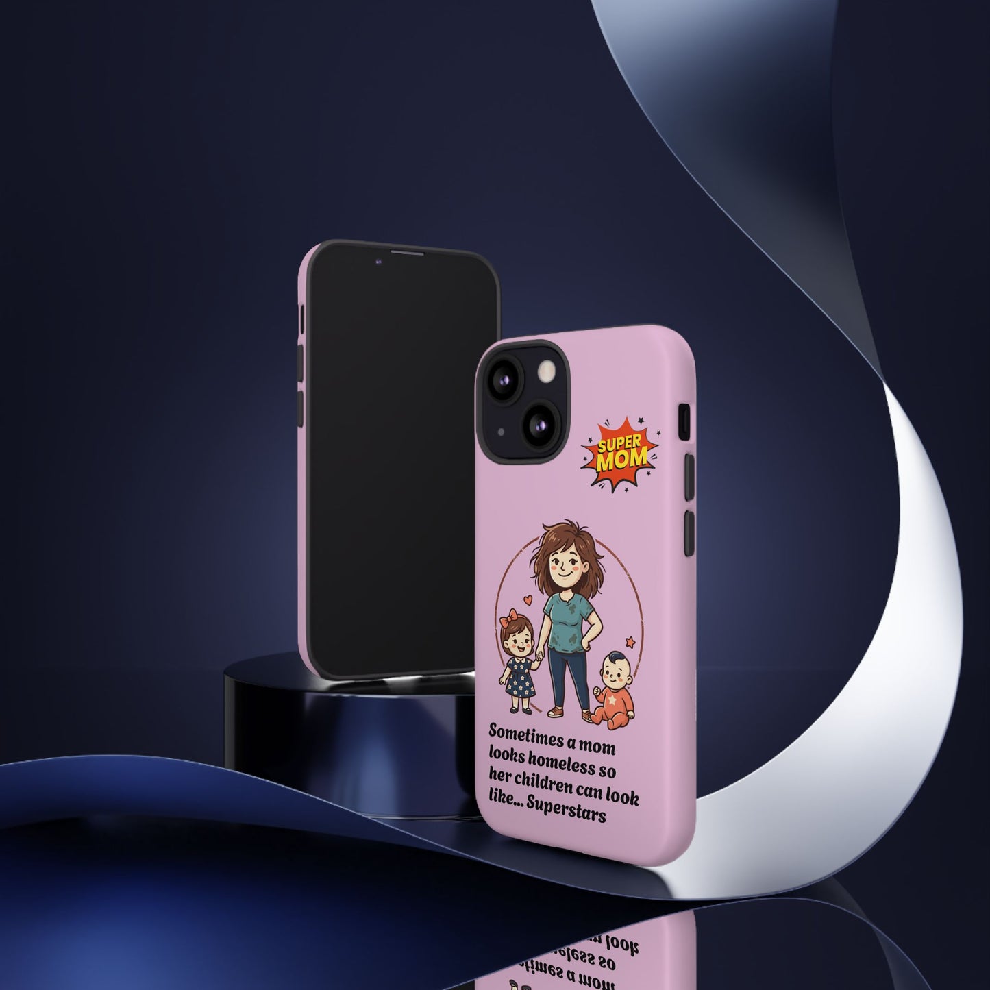 Super Mom Phone Case | Pink Phone Case, Mom Quote