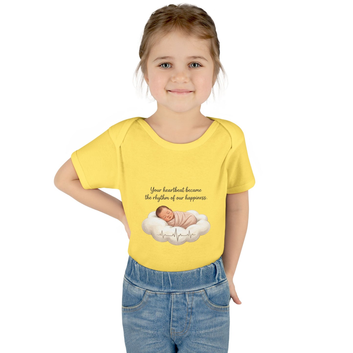 Infant Bodysuit — "Your heartbeat became the rhythm of our happiness" Newborn Baby Gift