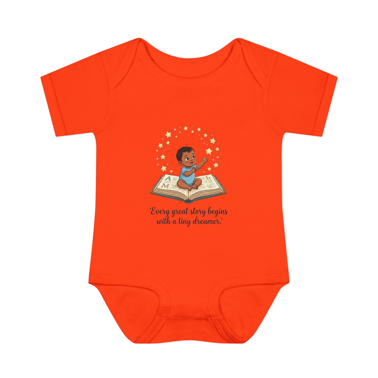 Baby Bodysuit - "Every Great Story Begins with a Tiny Dreamer" Illustrated Infant Onesie
