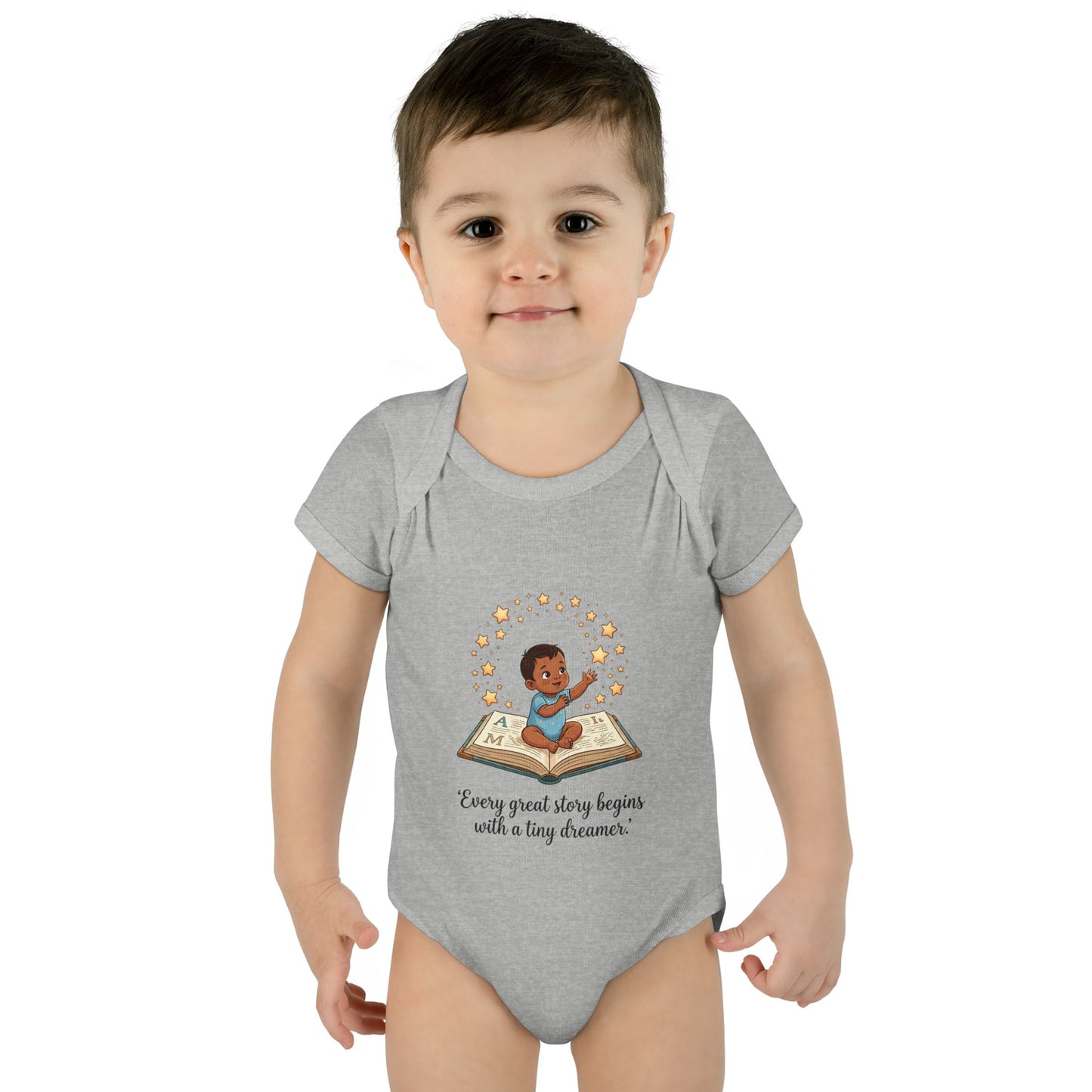 Baby Bodysuit - "Every Great Story Begins with a Tiny Dreamer" Illustrated Infant Onesie