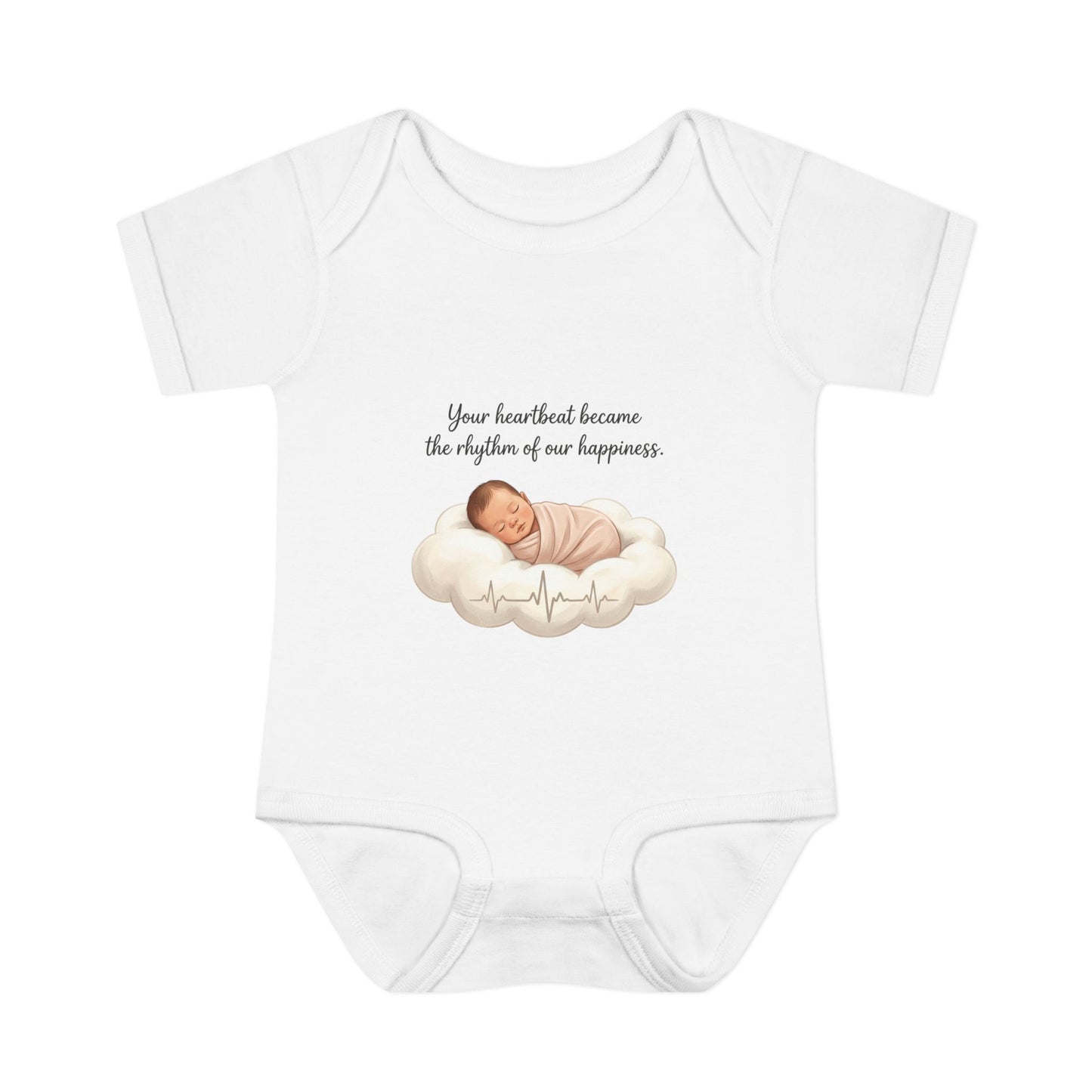 Infant Bodysuit — "Your heartbeat became the rhythm of our happiness" Newborn Baby Gift