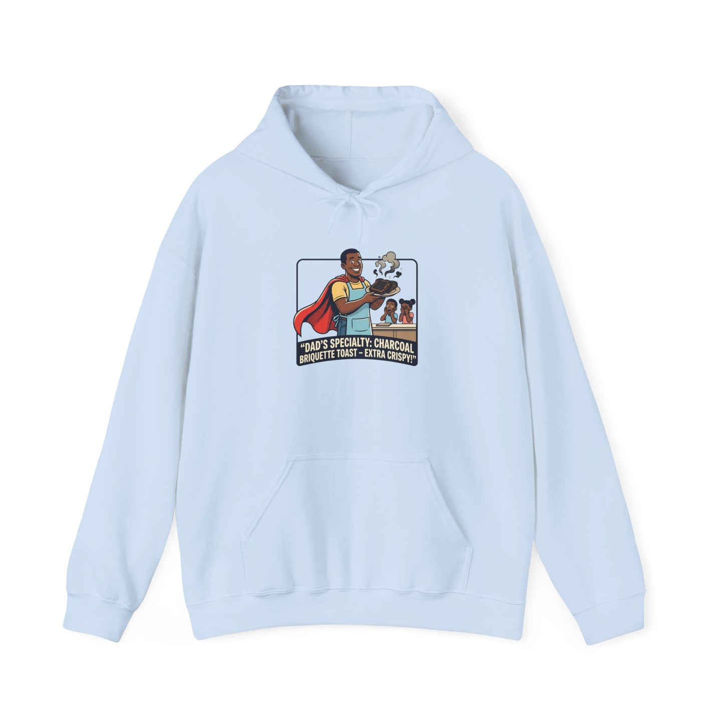 Hoodie — 'Dad's Specialty Charcoal Grilled Toast' Retro BBQ Chef Graphic