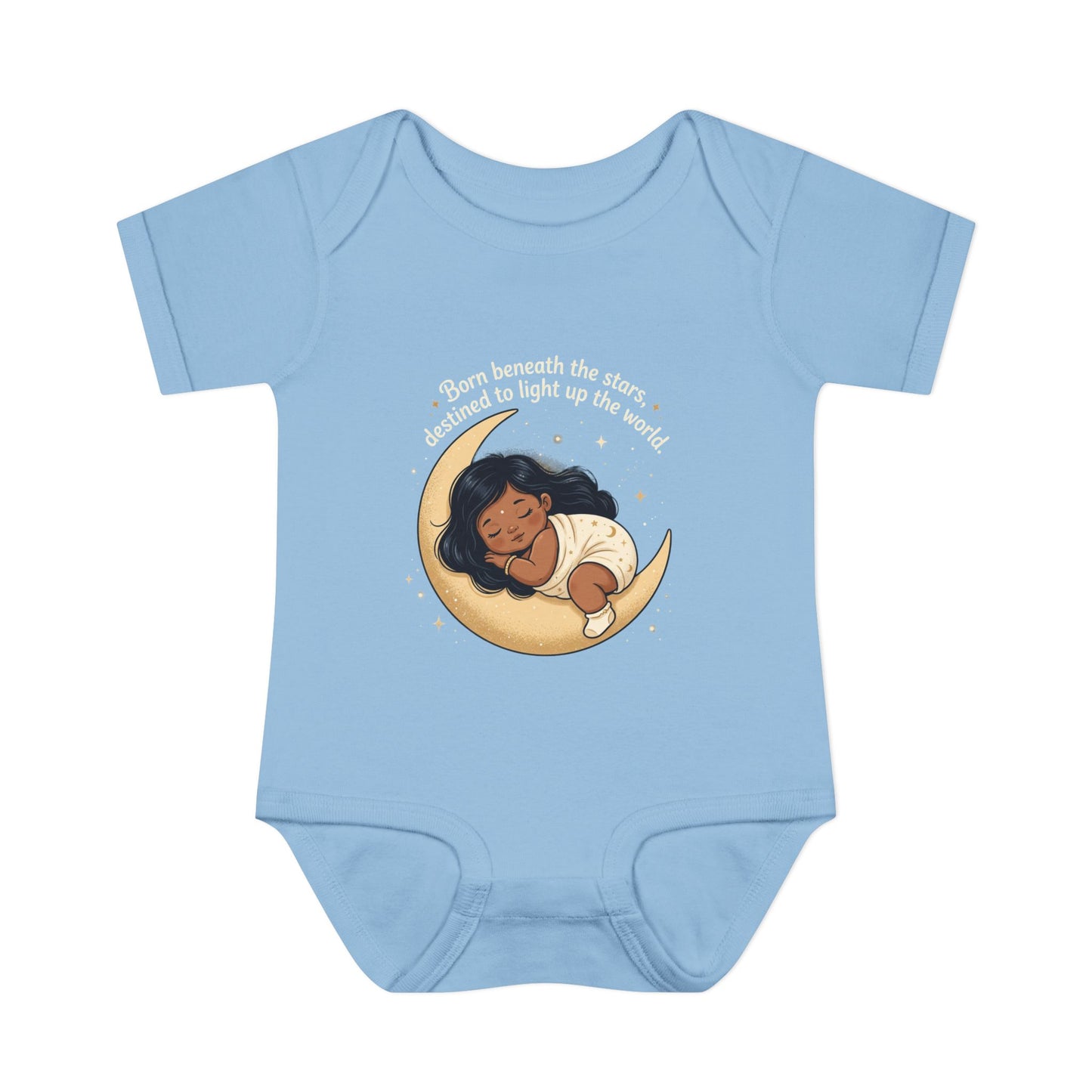 Newborn Moon Baby Bodysuit — "Born Beneath the Stars" Infant Onesie