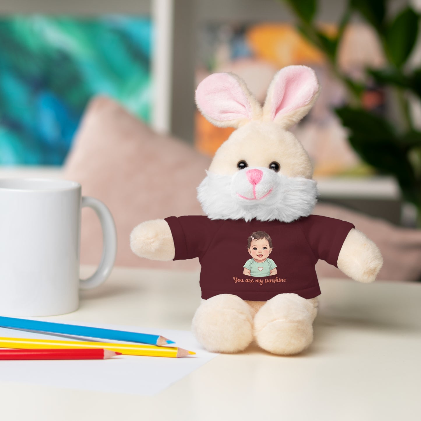 Baby Girl Stuffies with 'You are my sunshine' Tee