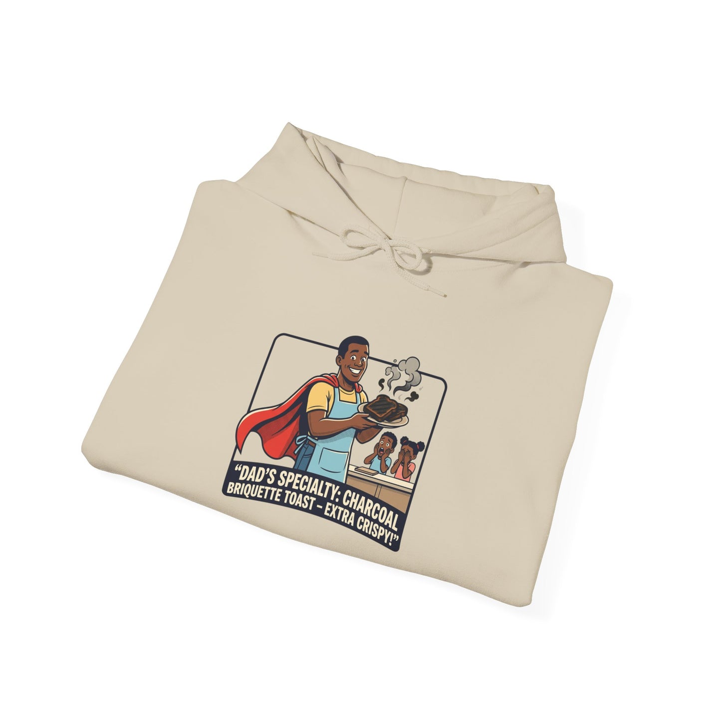 Hoodie — 'Dad's Specialty Charcoal Grilled Toast' Retro BBQ Chef Graphic