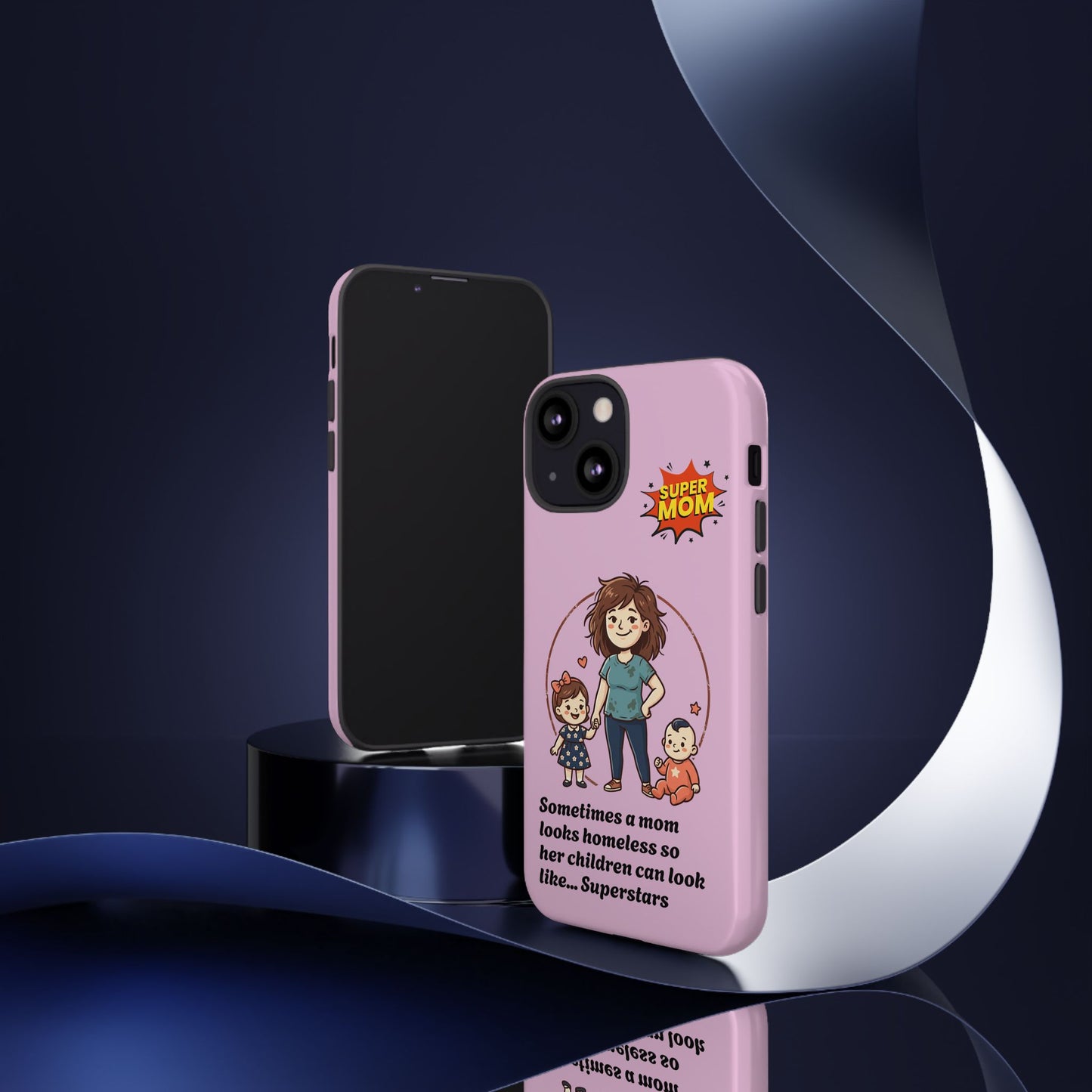Super Mom Phone Case | Pink Phone Case, Mom Quote