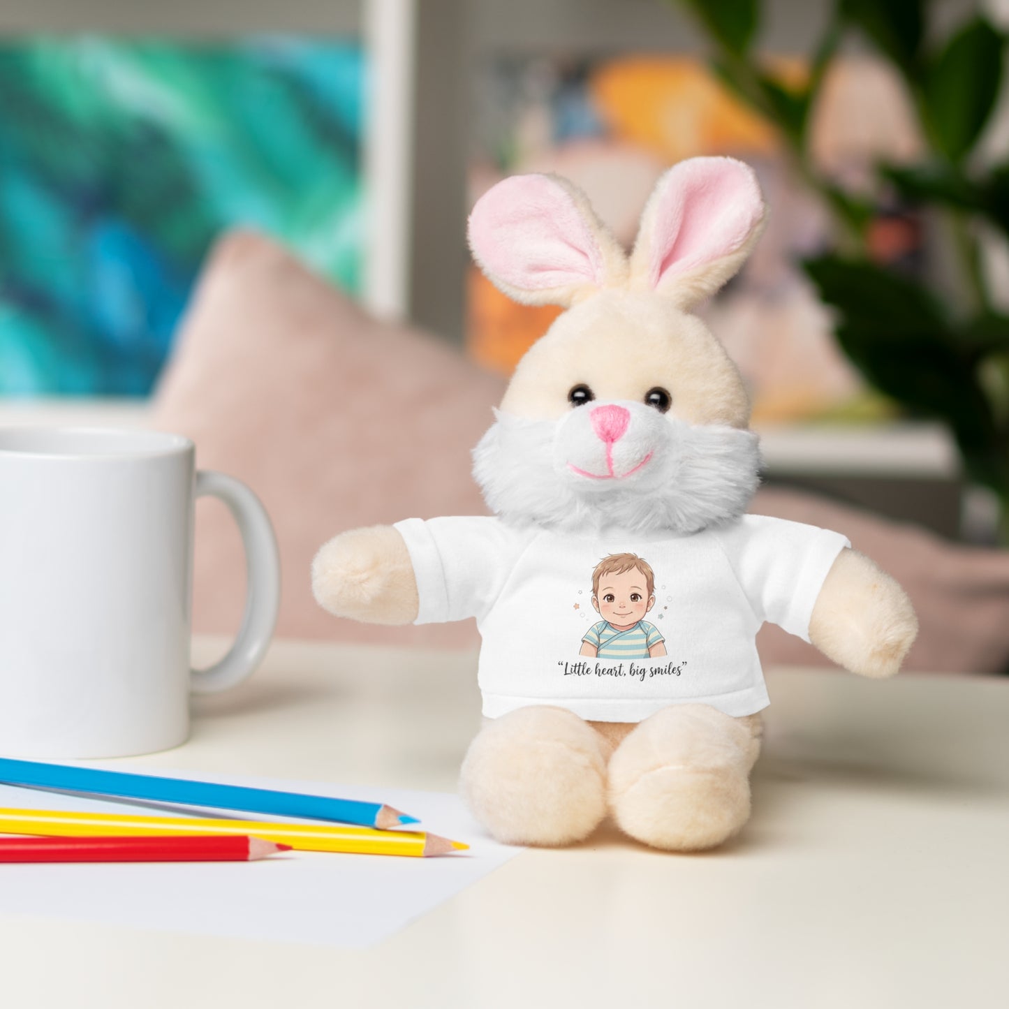 Baby Boy Stuffies with 'Little loved, big smile' Tee