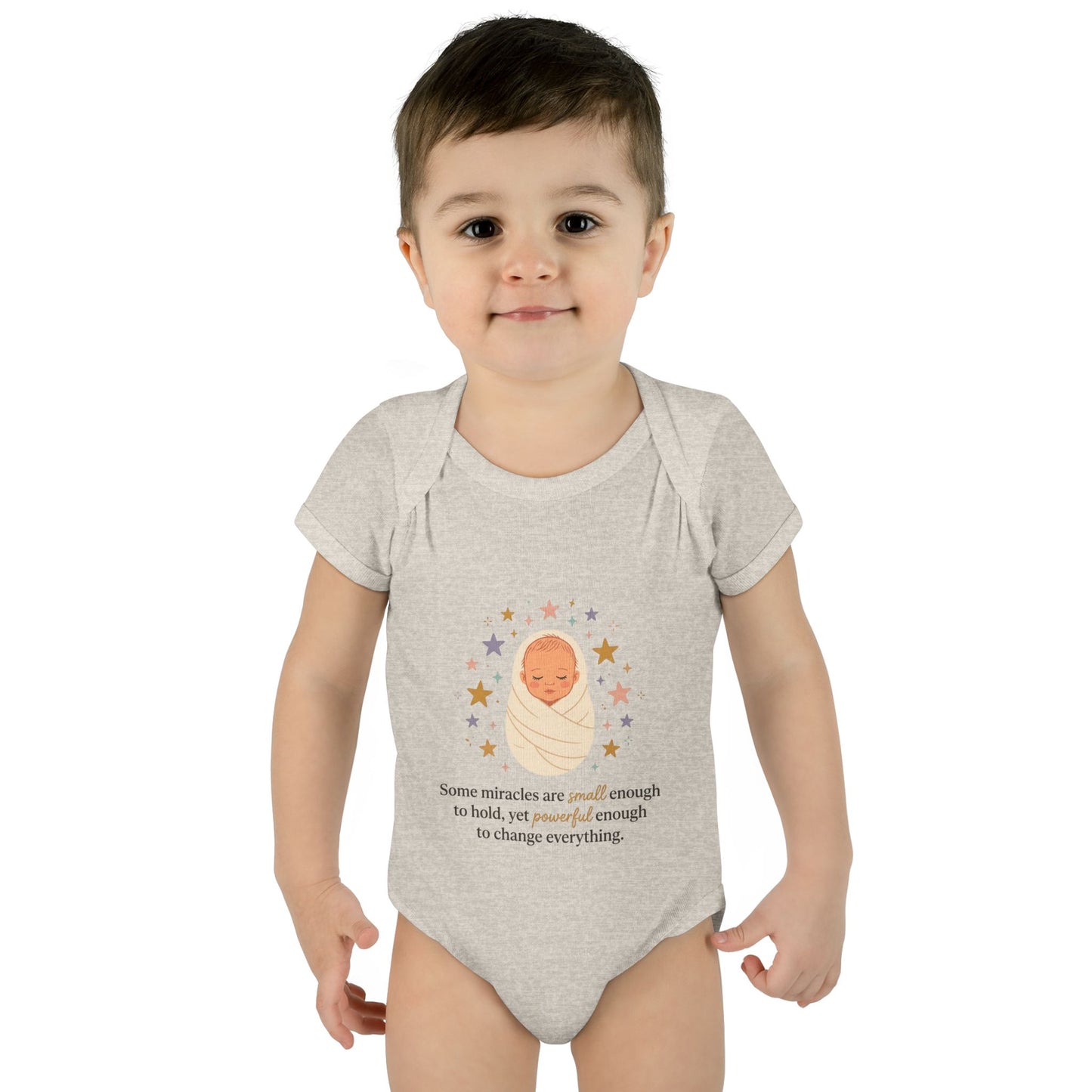 Newborn Swaddle Baby Bodysuit – "Some miracles are small enough to hold"