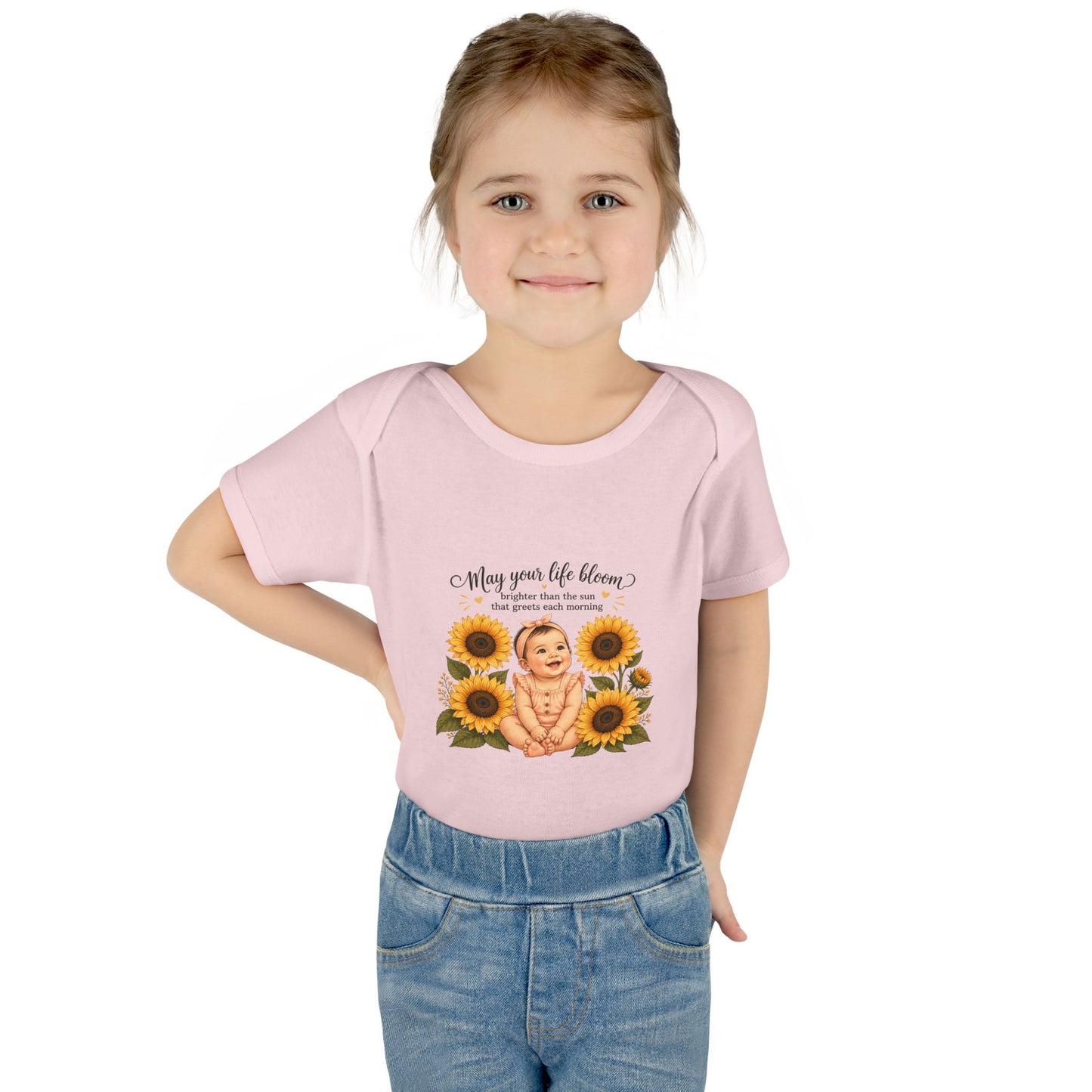 Sunflower Baby Bodysuit – "May Your Life Bloom" Infant Onesie