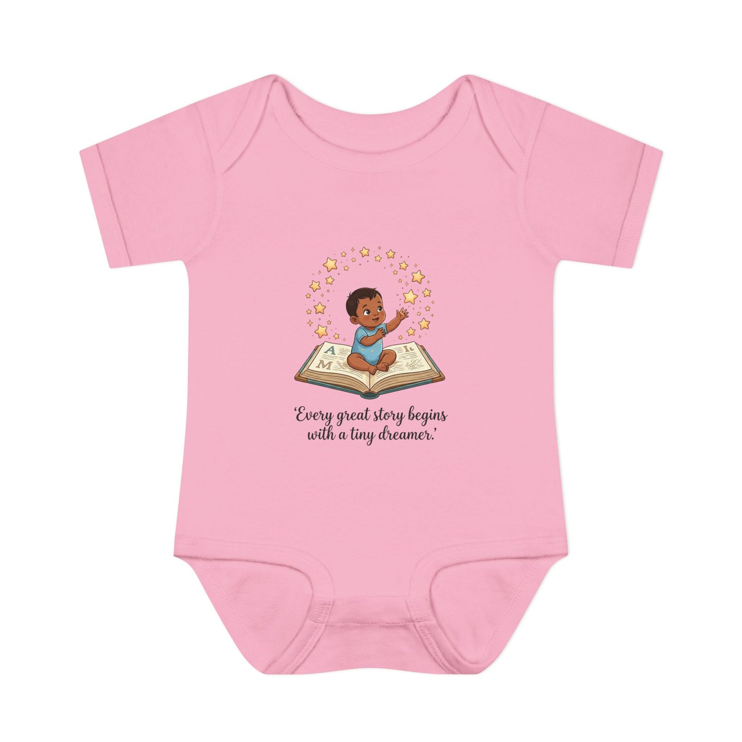 Baby Bodysuit - "Every Great Story Begins with a Tiny Dreamer" Illustrated Infant Onesie