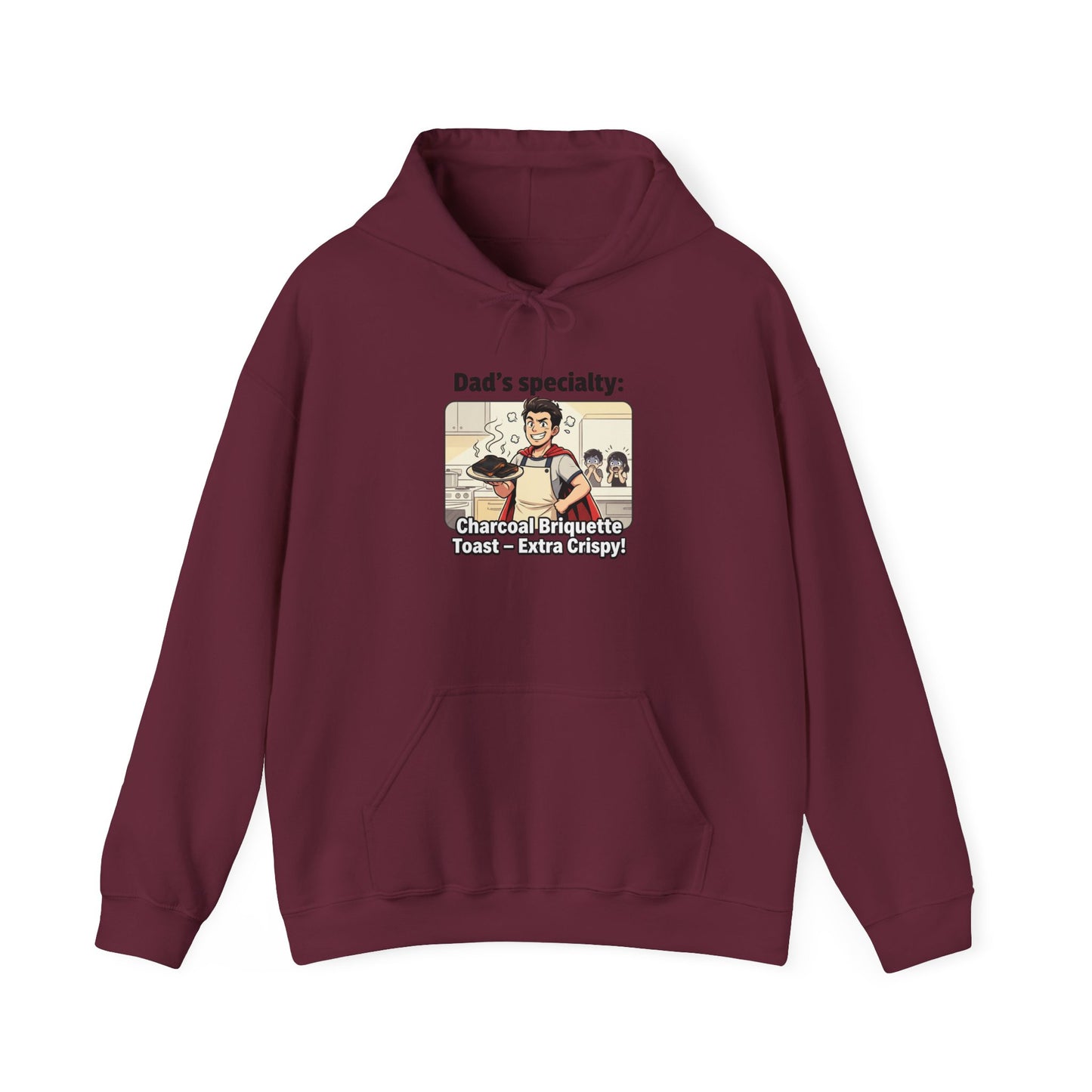 Dad’s Specialty: Charcoal Grilling Hooded Sweatshirt — Funny BBQ Dad Gift